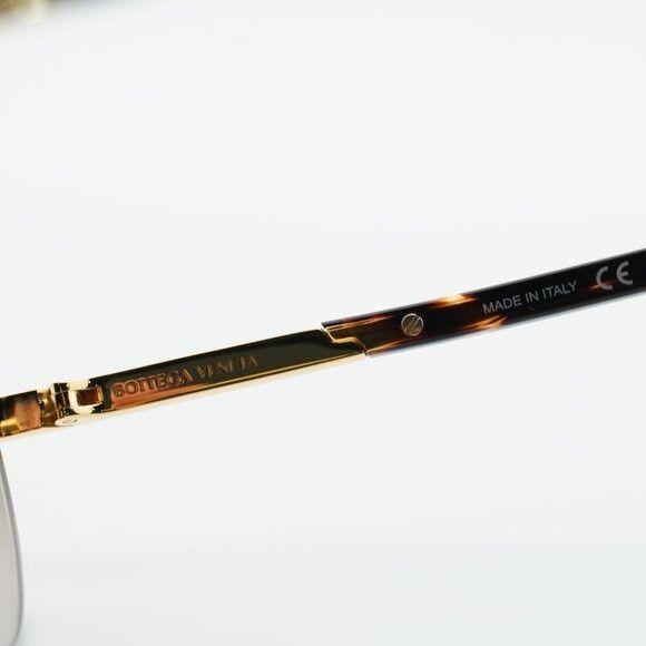 Bottega Veneta Bottega Veneta BV1379S 003 Sunglasses Shiny Gold Square Fram Size ONE SIZE - 7 Thumbnail