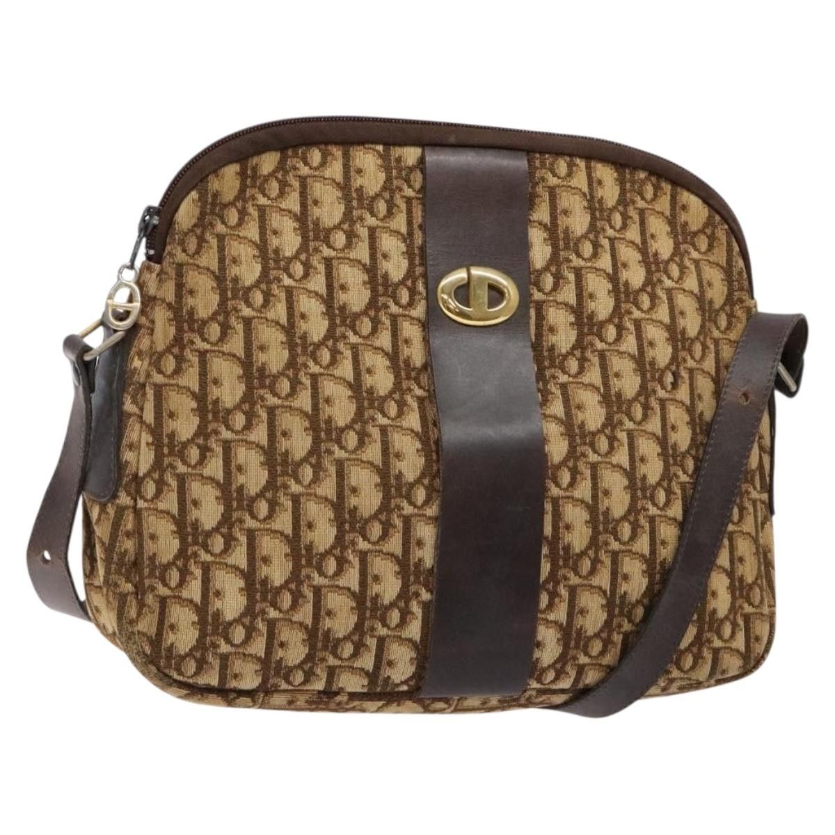 Dior DIOR Trotter Canvas Shoulder Bag Brown Gold Size ONE SIZE - 1 Thumbnail
