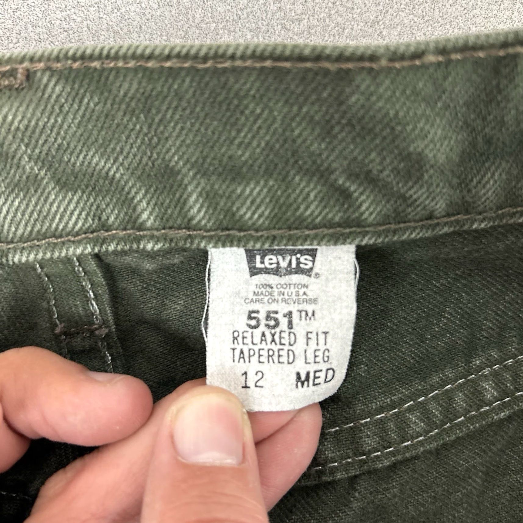 Levi's VTG Levi's 551 Relaxed Tapered Leg Denim Jeans Green MADE IN USA Womens 12 Med Size 34" / US 12 / IT 48 - 4 Thumbnail