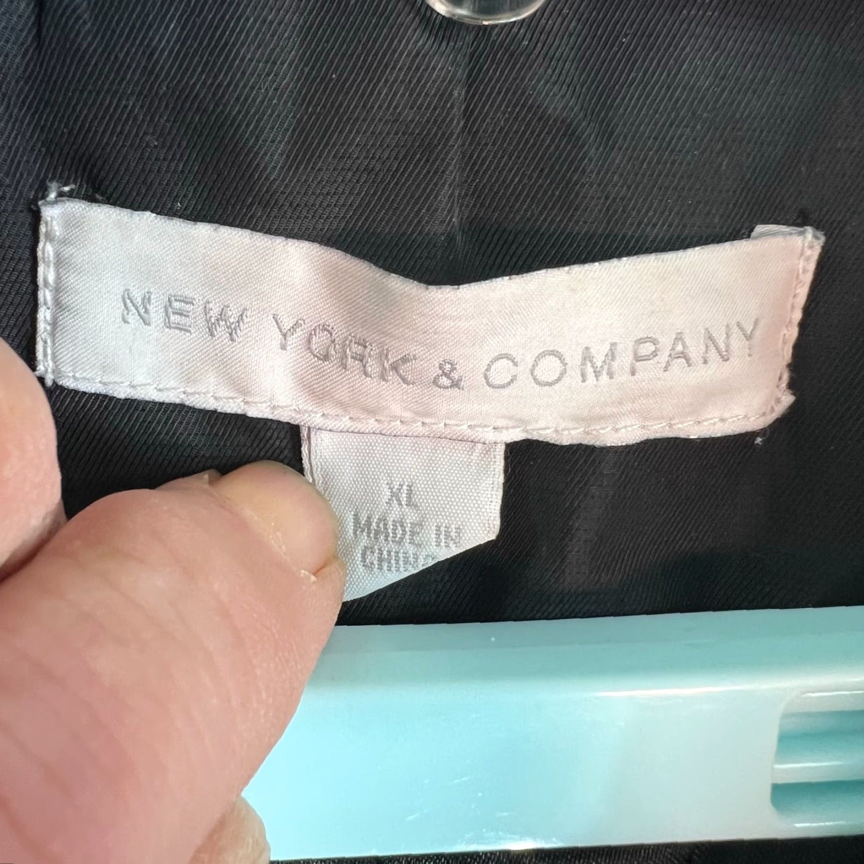 Vintage NYC Jacket Women XL Black Shine 90s Insulated Lined Zip Womens Size XL / US 12-14 / IT 48-50 - 4 Thumbnail
