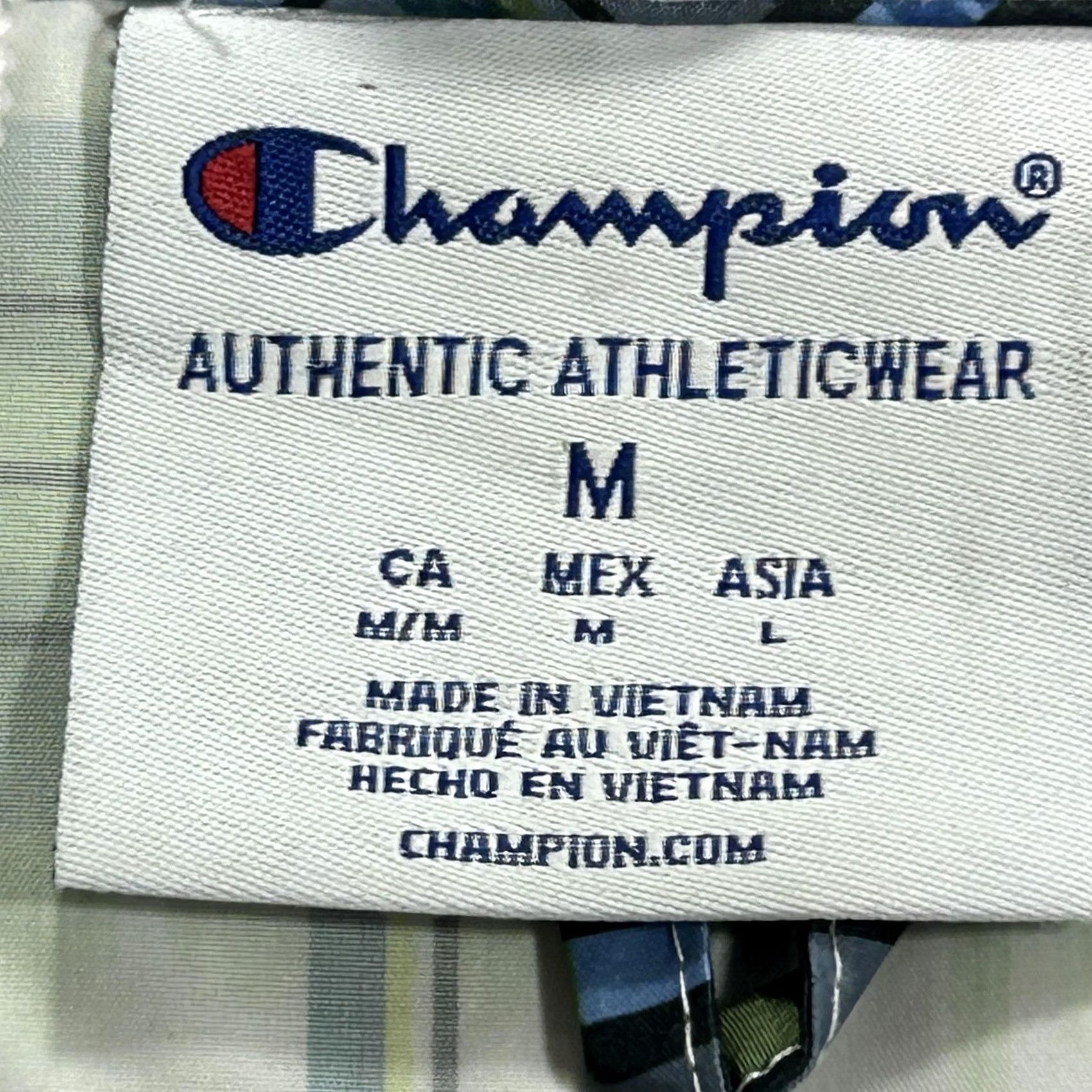 Champion Champion Windbreaker Jacket Mens M Blue Plaid Hooded 1/2 Zip Lightweight Pockets Multicolor Athletic Size US M / EU 48-50 / 2 - 3 Thumbnail