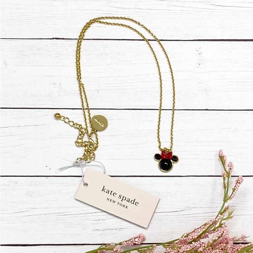 Kate Spade Kate Spade Minnie Mouse Mini Pendant Necklace wbrue710 Size ONE SIZE - 4 Thumbnail