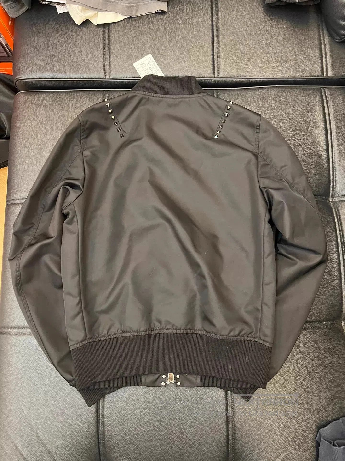 Valentino Black Studded Bomber Jacket with Zip Pockets. Size US S / EU 44-46 / 1 - 2 Thumbnail