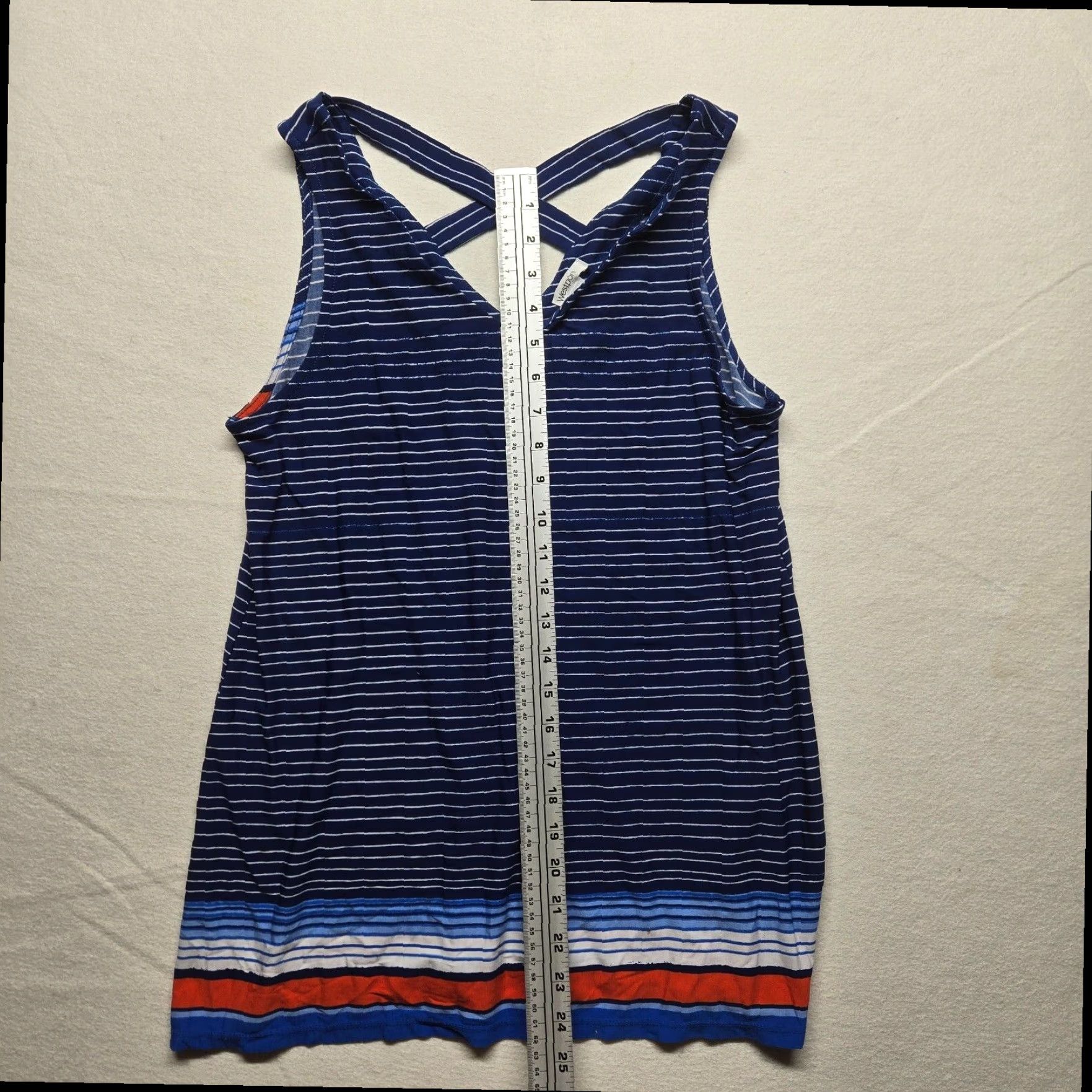 Vintage Westport Blue Red White Sleeveless Racerback Blouse Womens M Medium Size M / US 6-8 / IT 42-44 - 4 Thumbnail
