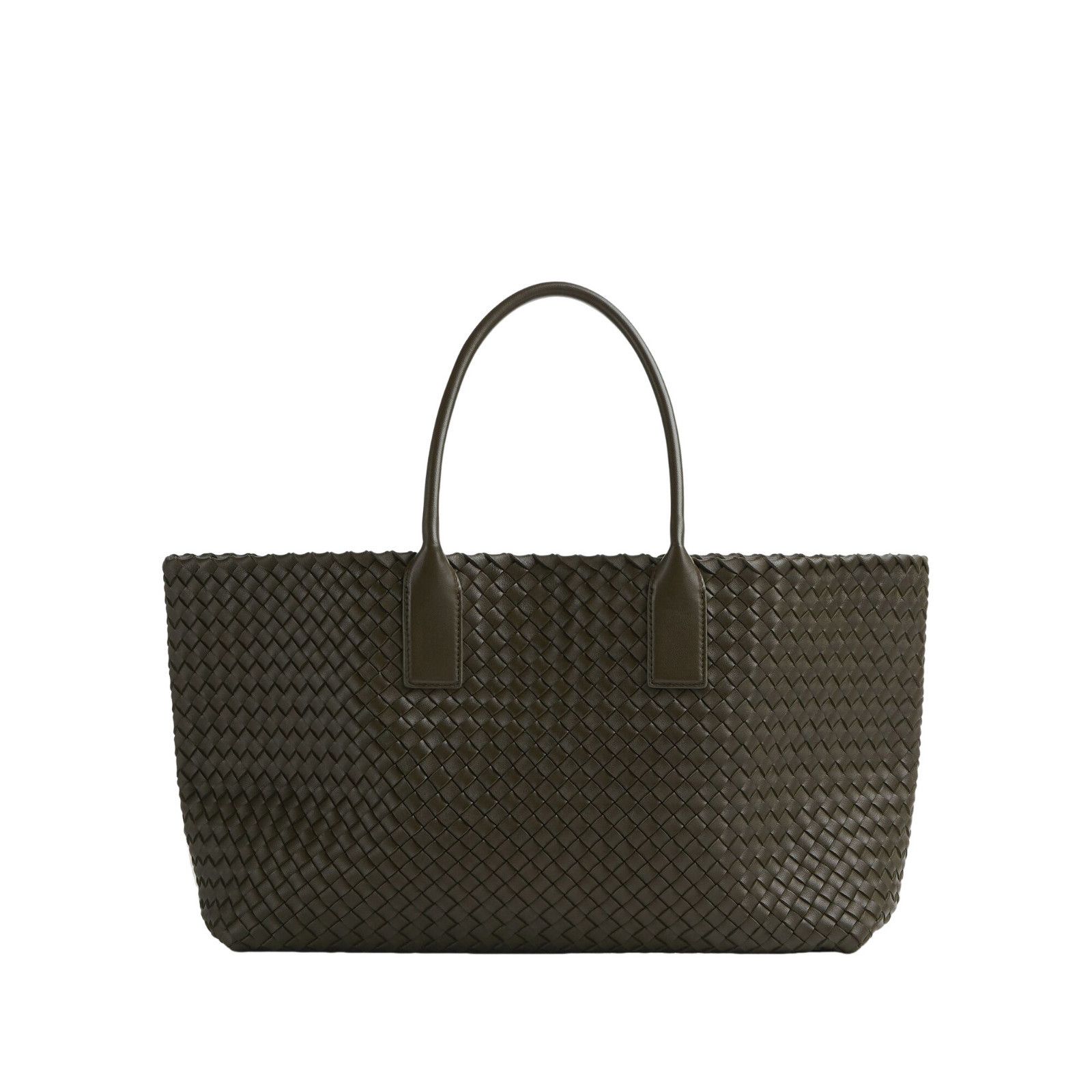 BOTTEGA VENETA Cabat Medium $9500 Kaki Leather Tote Bag New