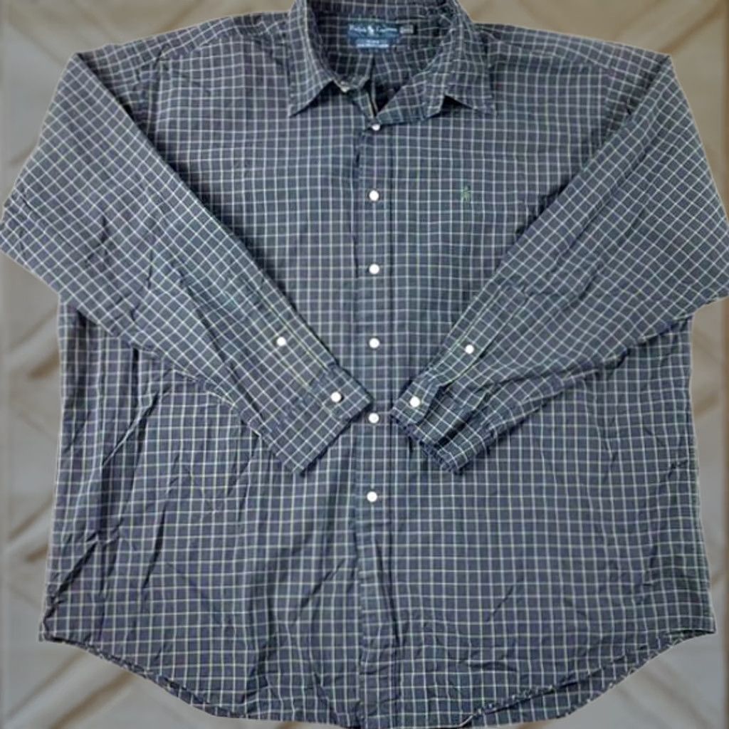 Ralph Lauren VINTAGE Ralph Lauren Blake Button Down Shirt Mens XXL Blue Long Sleeve Shirts Men Size US XXL / EU 58 / 5 - 1 Thumbnail
