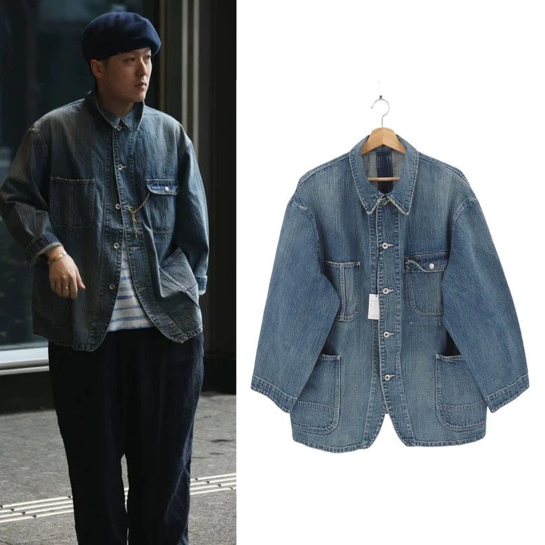 Kapital Porter Classic Blue Denim Jacket Size US XL / EU 56 / 4 - 1 Thumbnail