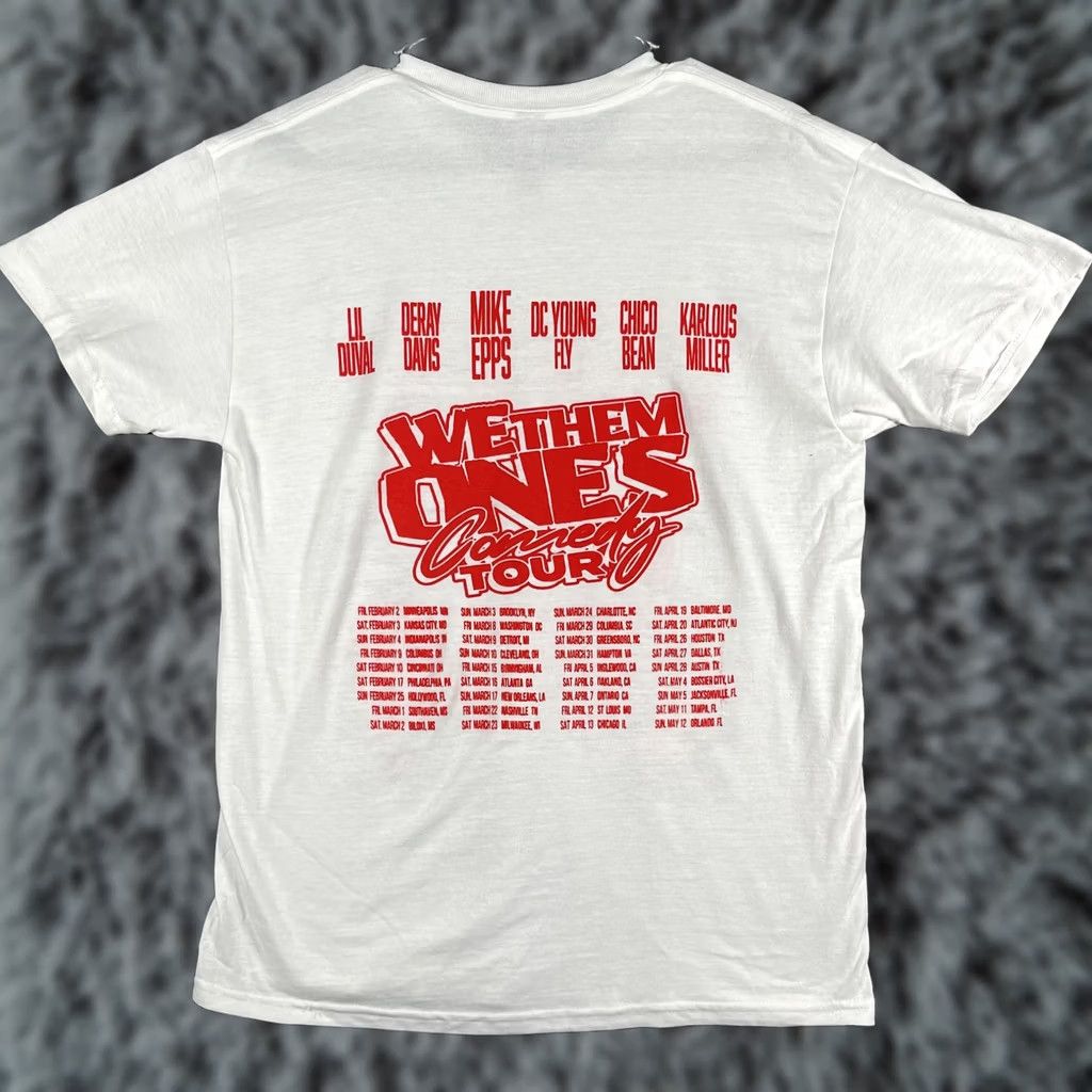Gildan We Them Ones Comedy Tour 2024 Shirt Mens Large White Mike Epps DC Young Fly Size US L / EU 52-54 / 3 - 1 Thumbnail
