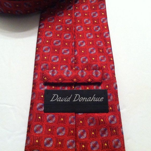 David Donahue DAVID DONAHUE MEN'S NEW SILK TIE WIDTH: 3 3/4" Size ONE SIZE - 3 Thumbnail