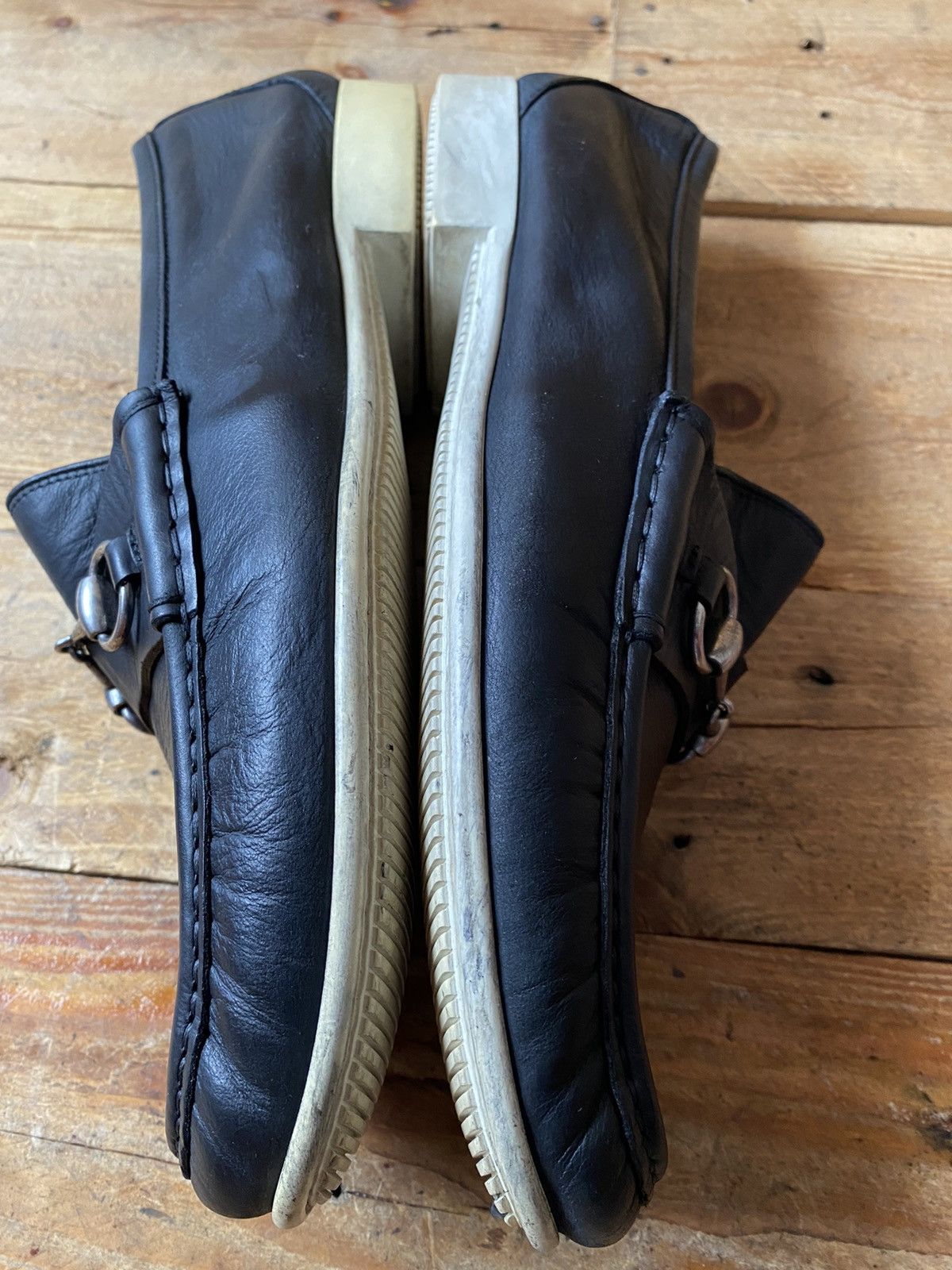 Gucci Gucci horsebit black leather loafers Uksz 8.5 US9 Size US 9.5 / EU 42-43 - 11 Thumbnail