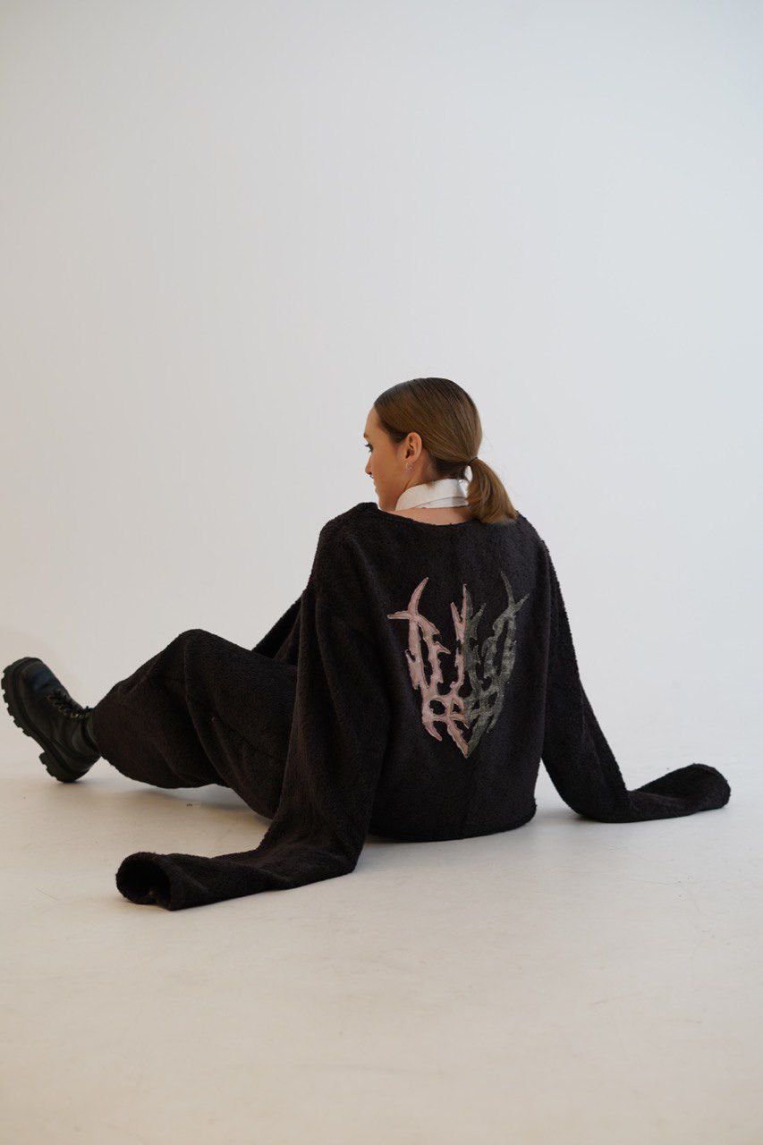 Handmade avant-garde sweatshirt Ukraine Size US XL / EU 56 / 4 - 6 Thumbnail