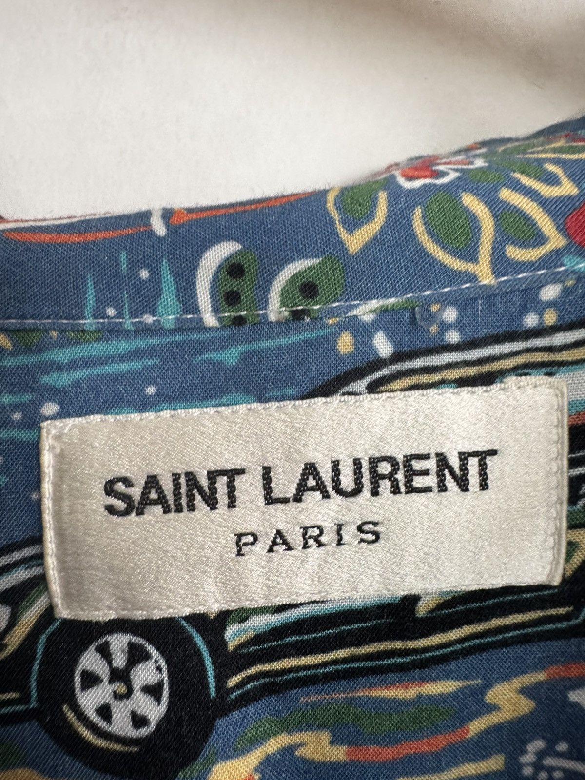 Saint Laurent Paris Hedi Cars Hawaii Shirt Viscose Size US XL / EU 56 / 4 - 2 Thumbnail