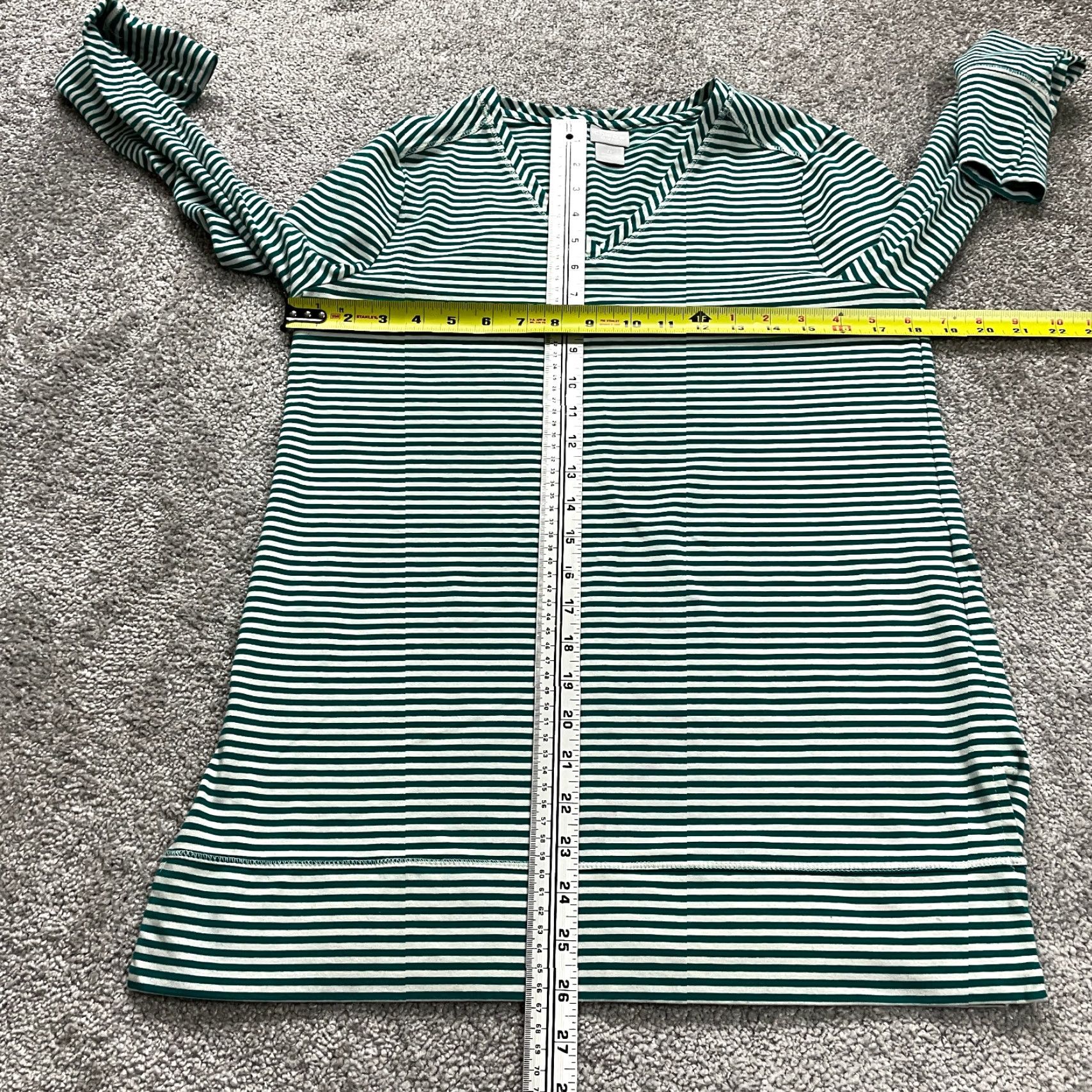 Vintage VINTAGE Chico's Zenergy Women's T-Shirt Small Green Striped Cotton Spandex Casual Shirt Size S / US 4 / IT 40 - 4 Thumbnail