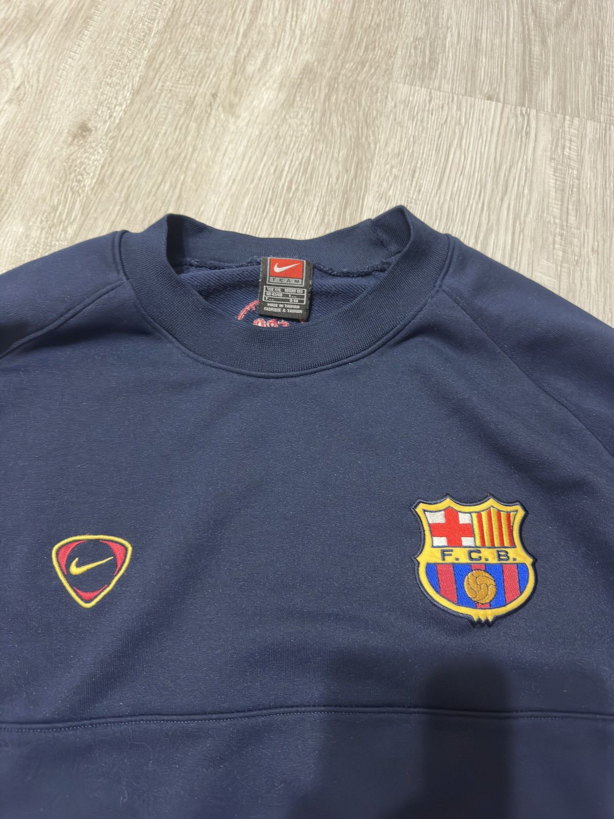Nike Vintage 90's Nike Barcelona Blue Football Sweatshirt Soccer Size US XXL / EU 58 / 5 - 4 Thumbnail