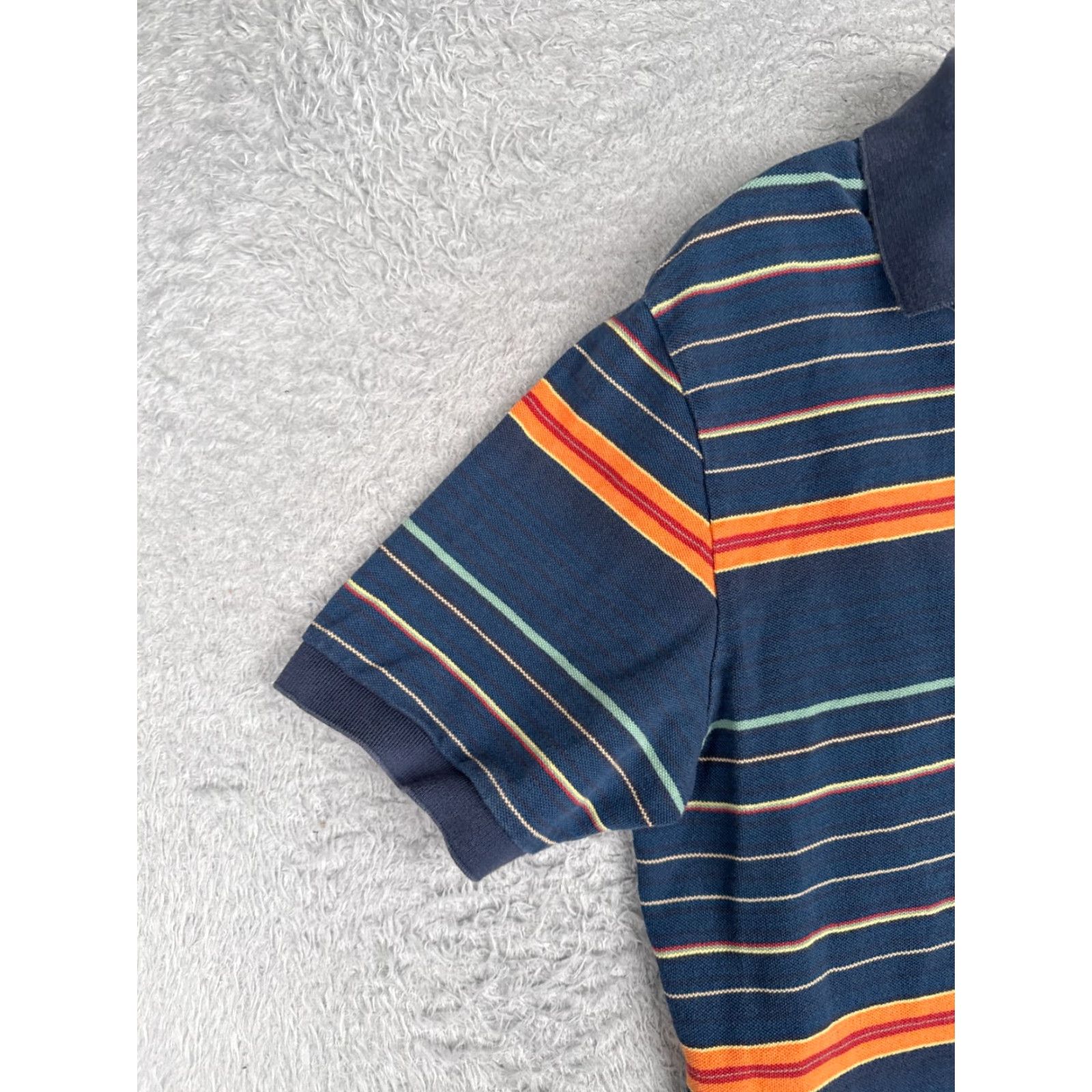 Ralph Lauren VINTAGE Ralph Lauren Polo Shirt Men Large Blue Stripe 100% Cotton Polo Shirt Men L Blue Stripe 100% Cotton Ralph Lauren Mens Shirt Size US L / EU 52-54 / 3 - 4 Thumbnail
