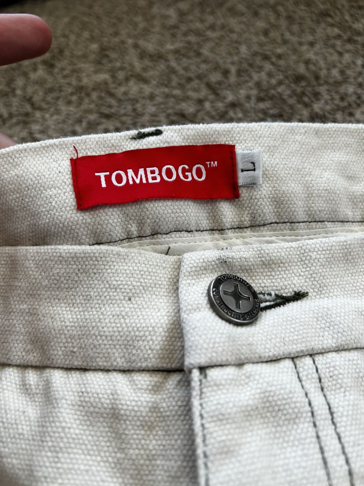 TOMBOGO Beige / Green Convertible Double Knee Pants Size US 33 - 2 Thumbnail