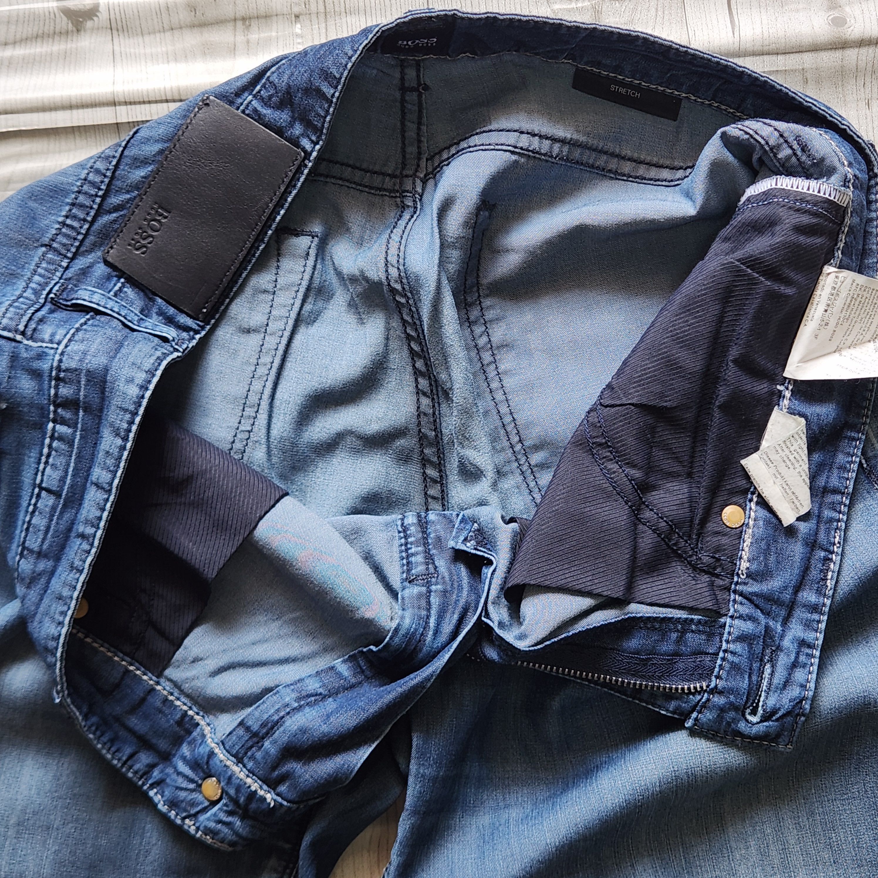 Hugo Boss × Vintage Vintage Distressed Hugo Boss Stretch Denim Pants Size US 32 / EU 48 - 15 Thumbnail