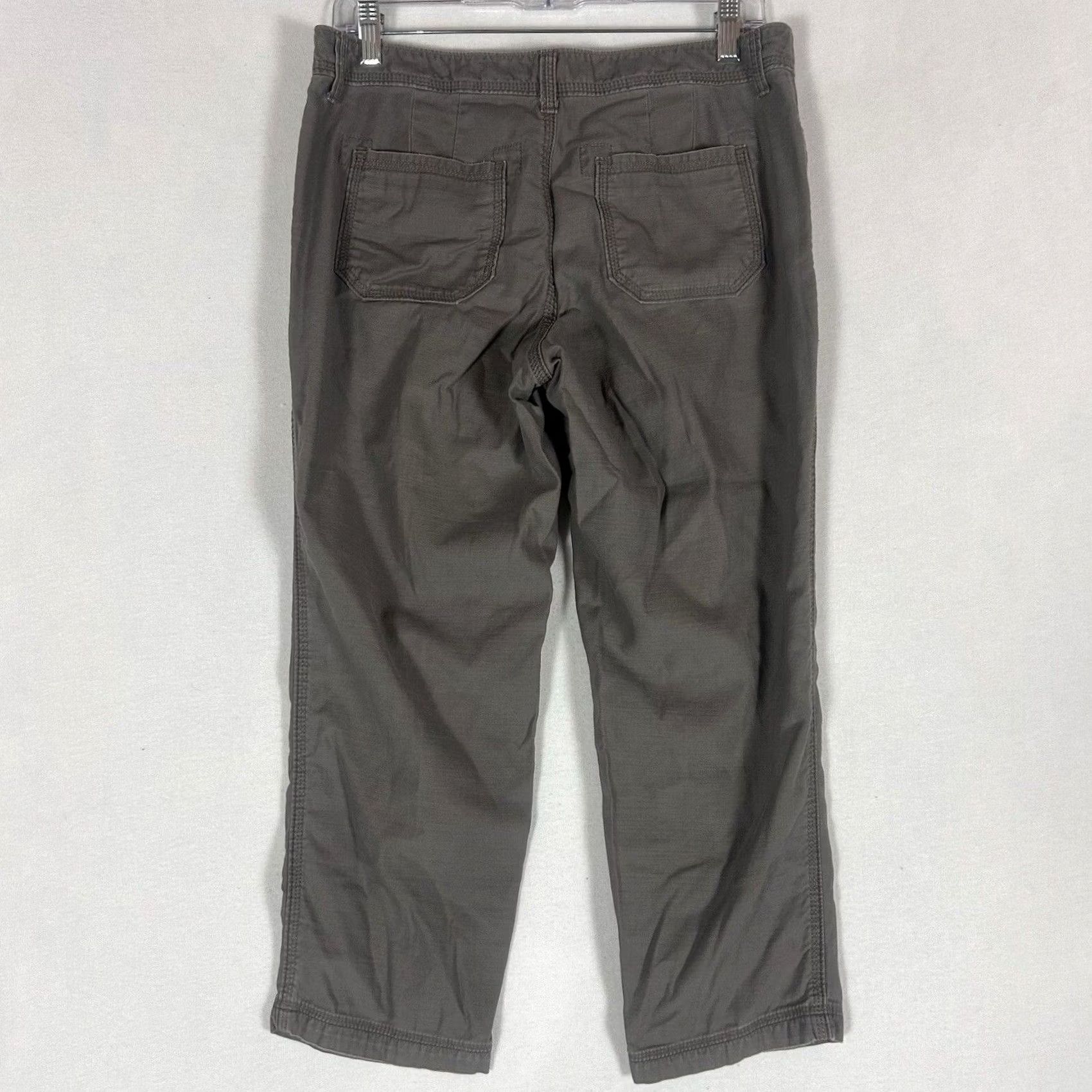 Eddie Bauer Eddie Bauer Capri Pants Womens 4 Gray 100% Cotton Pockets Casual Crop Size 27" / US 4 / IT 40 - 6 Thumbnail