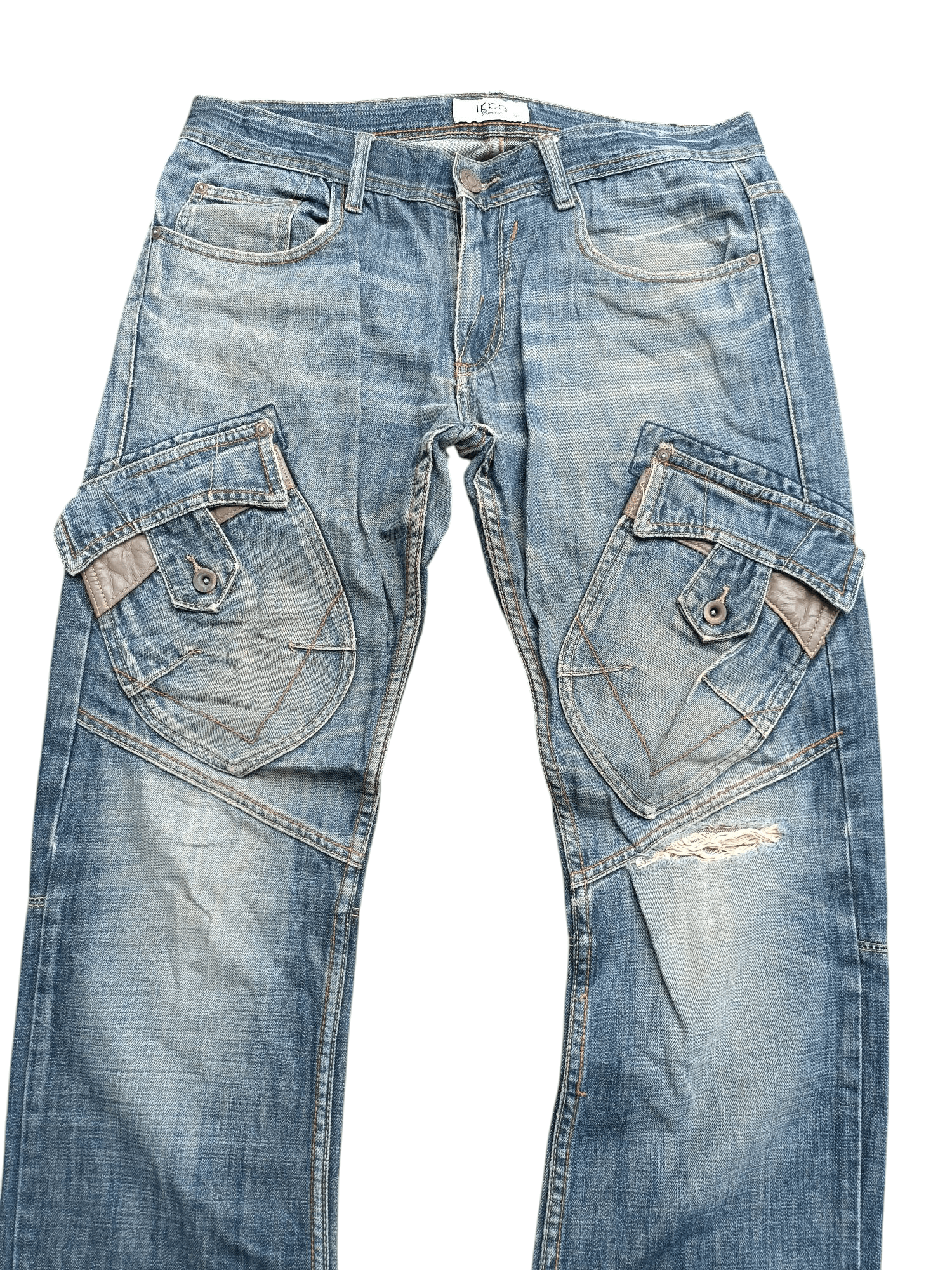 Japanese Brand FYEE 🔥 IKCA DISTRESSED RARE DESIGN DENIM E240i Size US 34 / EU 50 - 2 Thumbnail