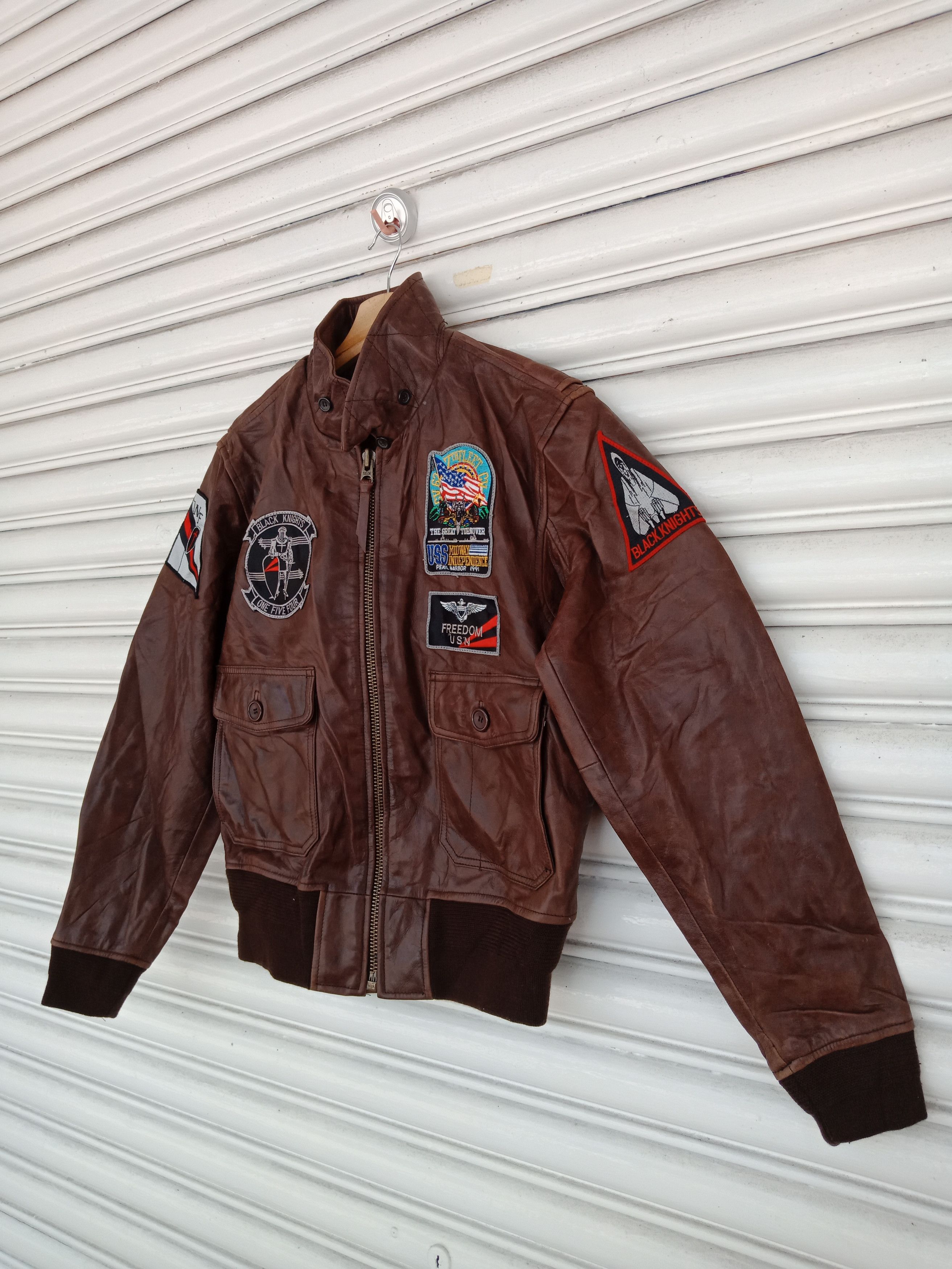 Leather G1 USN Midway Pearl Harbor Leather Jacket Size US M / EU 48-50 / 2 - 4 Thumbnail
