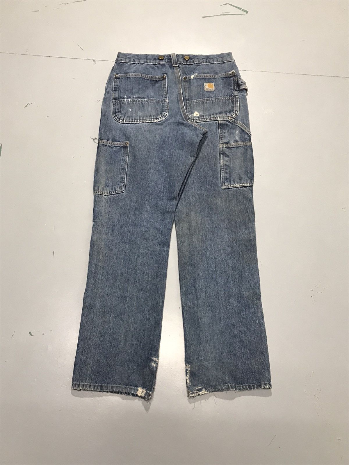 Carhartt Vintage Carhartt |10 repaired double knee workwear denim Size US 28 / EU 44 - 2 Thumbnail