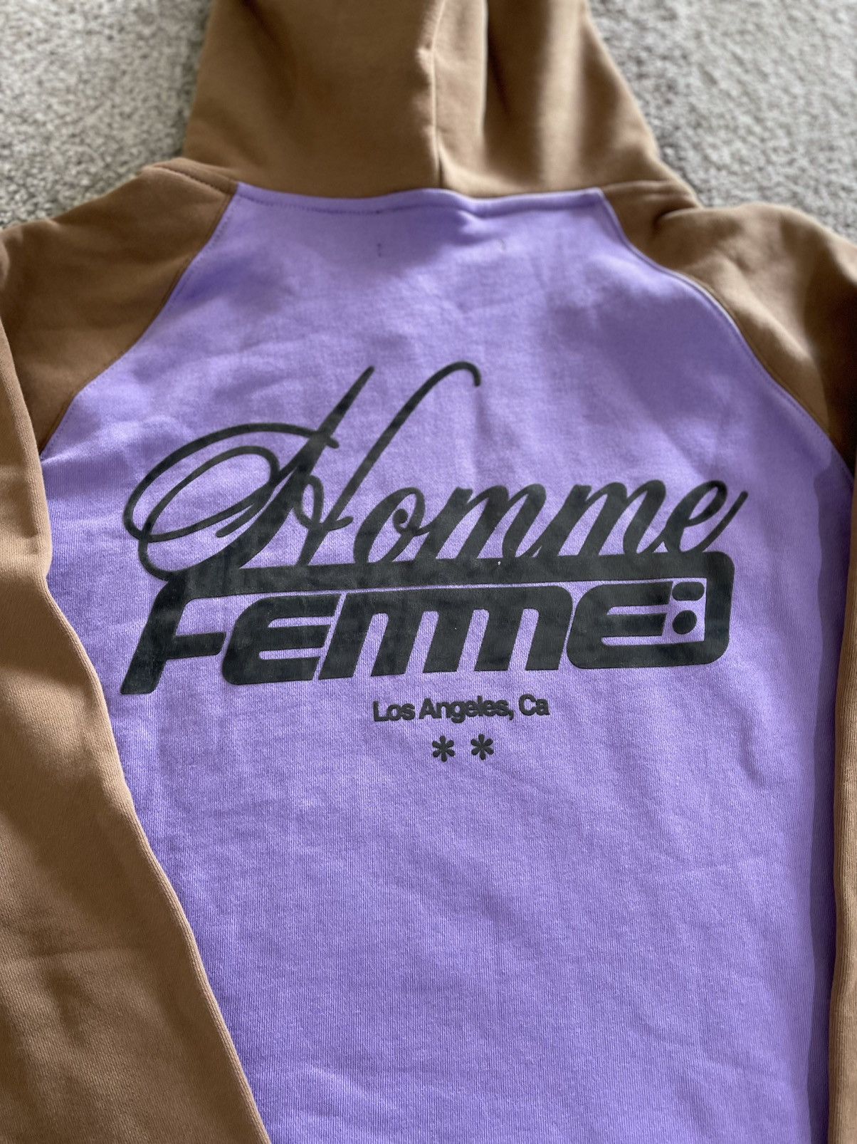 Homme + Femme La Homme Femme Lavender Brown Colorblock Hoodie NWT Size US L / EU 52-54 / 3 - 5 Thumbnail