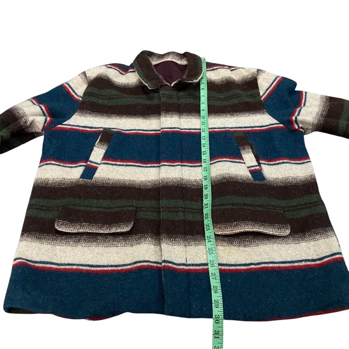Other Vintage Blue Scuba San Francisco Striped Pattern Wool Size US L / EU 52-54 / 3 - 14 Thumbnail