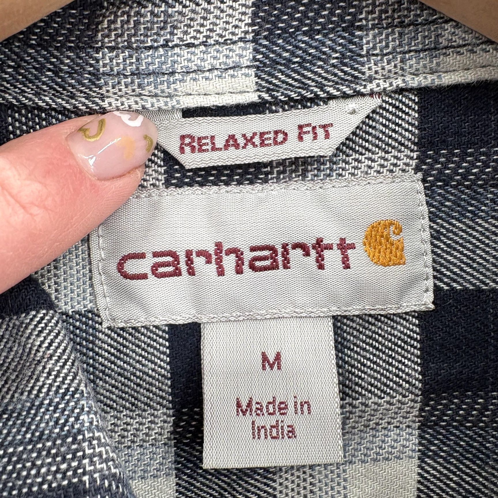 Carhartt Carhartt Flannel Shirt Mens M Blue Plaid Relaxed Fit Button Front Workwear Shirt Size US M / EU 48-50 / 2 - 4 Thumbnail
