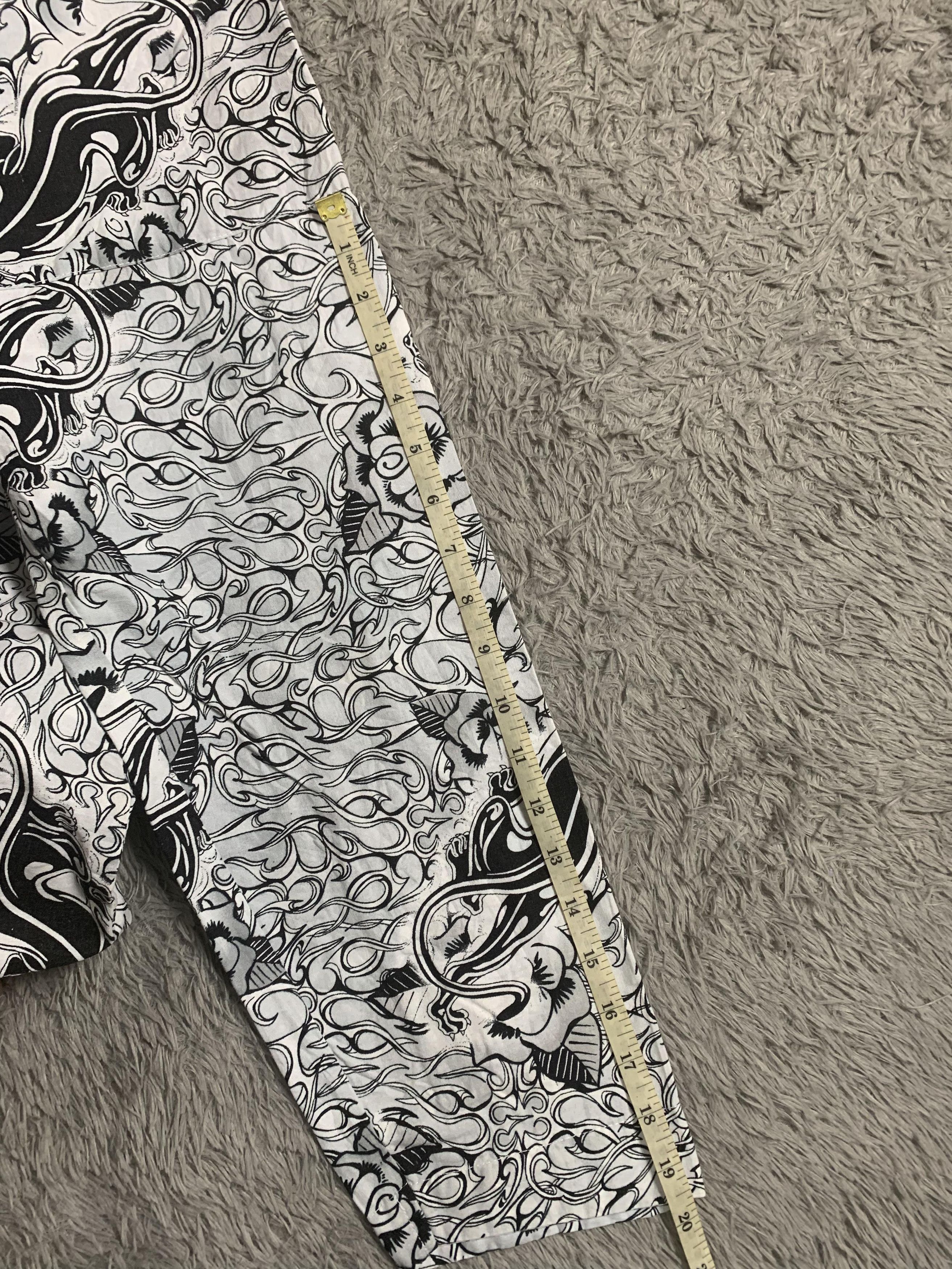 Japanese Brand Vintage Japanese Tiger Full Print Kimono Shirt Yakuza Style Size US XL / EU 56 / 4 - 9 Thumbnail