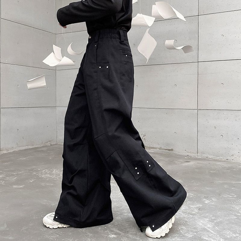 Japanese Brand Men's Pants Darkwear Pleats Loose Wide Leg Trousers Size US 32 / EU 48 - 5 Thumbnail