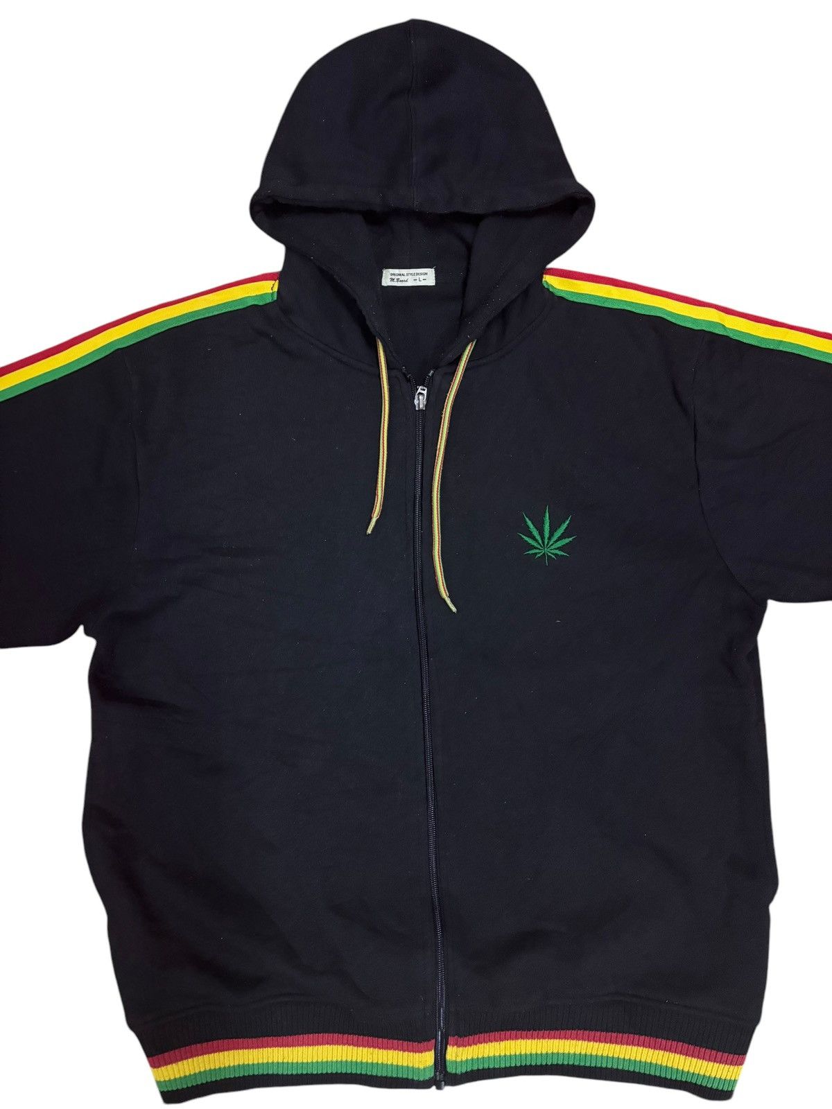 Bob Marley × Japanese Brand × Vintage Marijuana REGGAE embroidered 3 Lined Hoddie Size US L / EU 52-54 / 3 - 4 Thumbnail