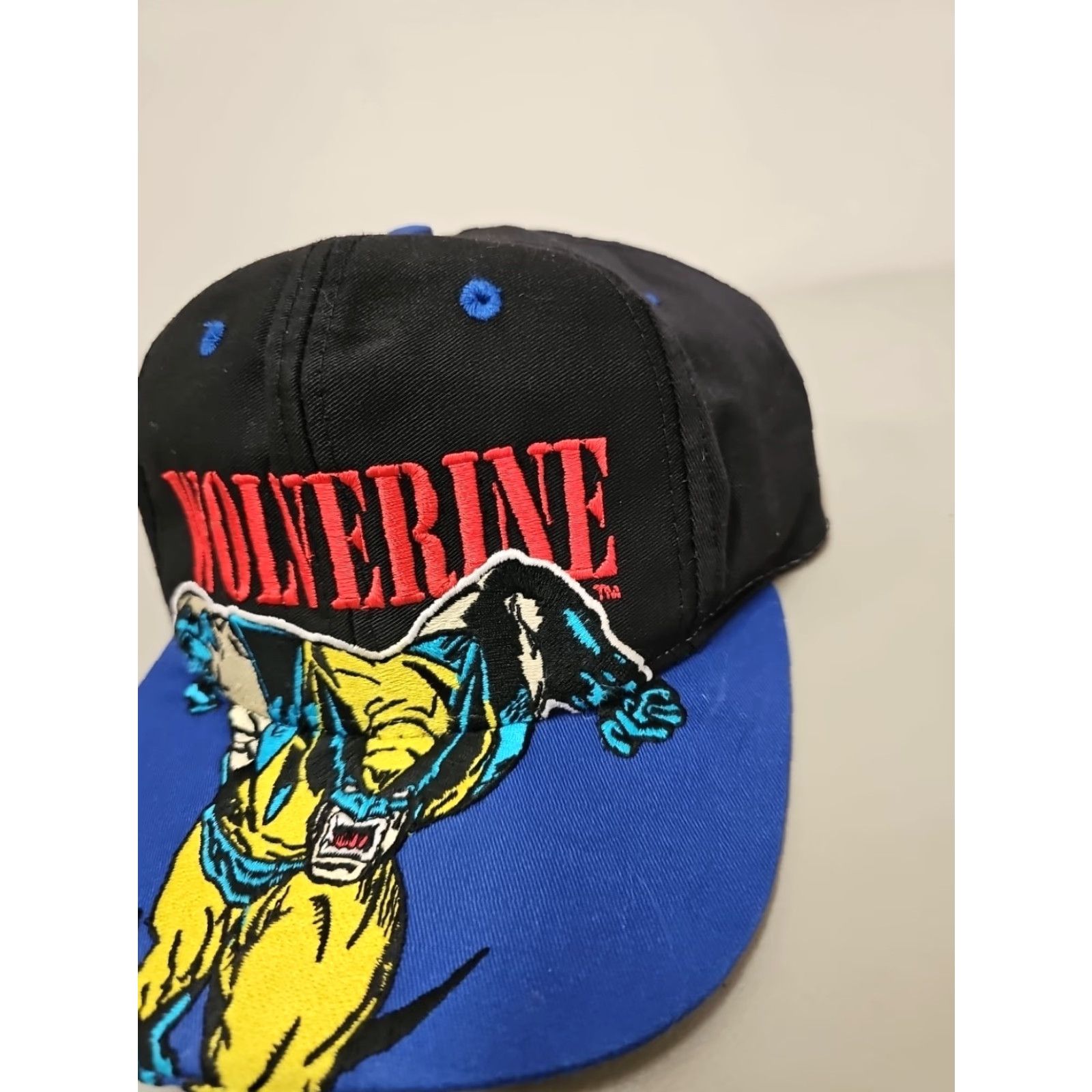 Vintage VINTAGE Wolverine Marvel Comics X-Men Mutant Gear Snapback Hat Cap Men Adjustable Black/Green 90s X-Men Wolverine Snapback Mens Size ONE SIZE - 2 Thumbnail
