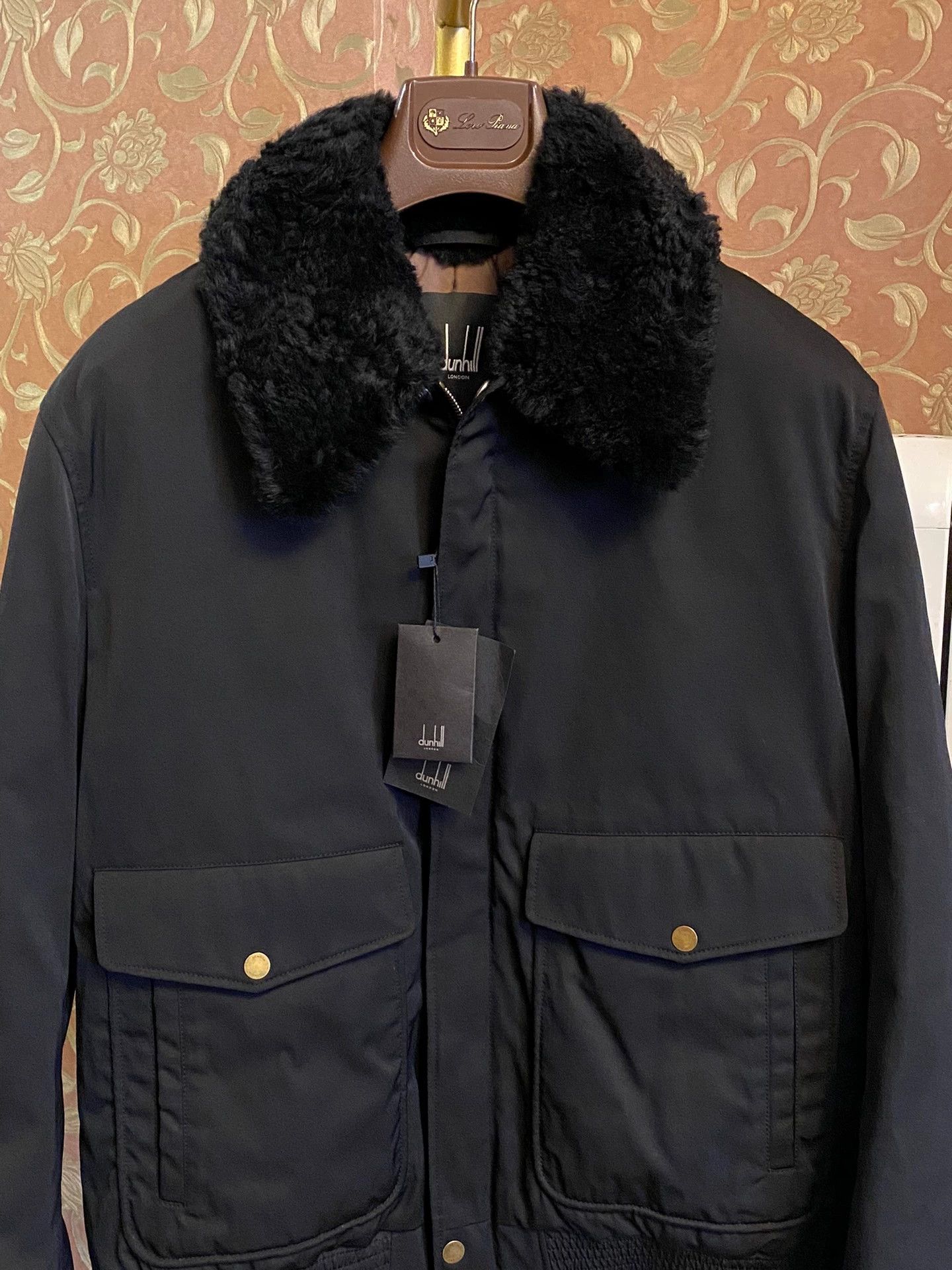 Alfred Dunhill dunhill 80% Goose Down Shearling Collar Bomber Jacket Italy Size US M / EU 48-50 / 2 - 2 Thumbnail