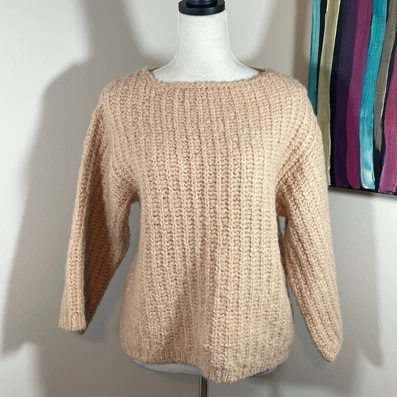 Zara Zara chunky knit Italian yarn sweater Grailed