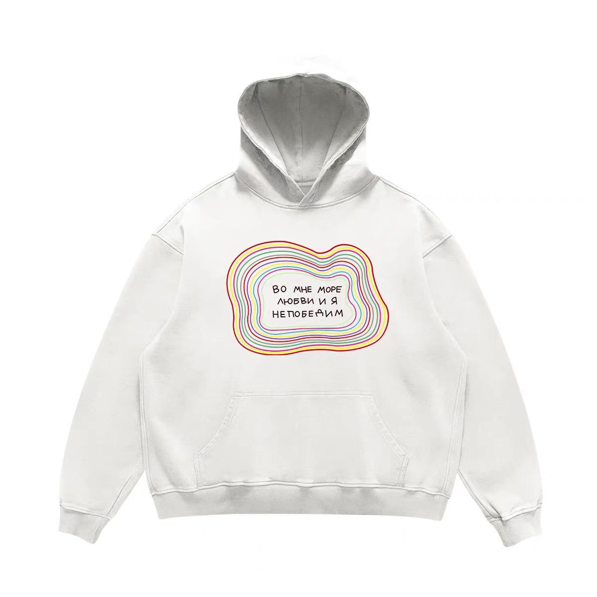 Designer × Japanese Brand Hip Hop Street Letter Print Casual Hooded Sweatshirt Size US M / EU 48-50 / 2 - 2 Thumbnail
