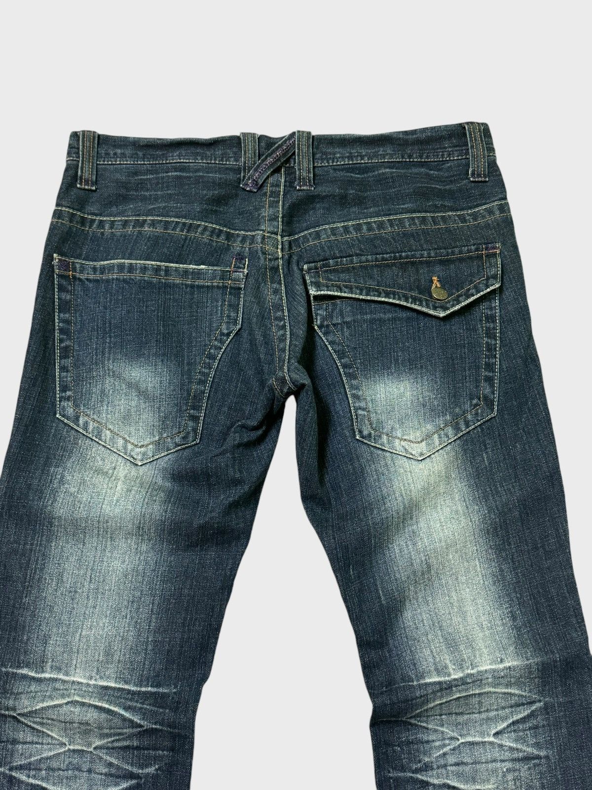 Japanese Brand Root Three Japan Muddy Wash Flared Denim Pants Size US 33 - 10 Thumbnail