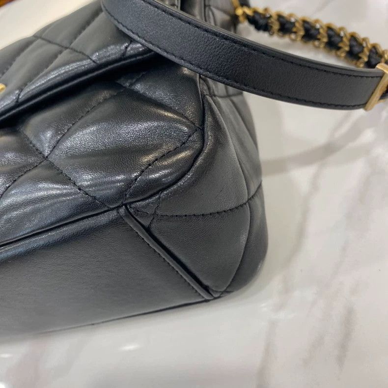 Chanel Classic Black Gold Chanel Woven Chain Bag Size ONE SIZE - 6 Thumbnail
