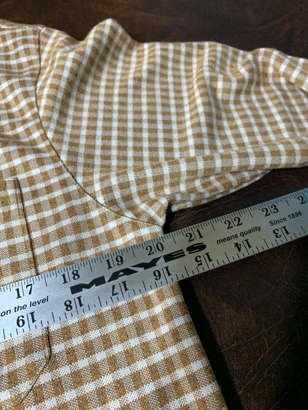 Polo Ralph Lauren Vintage 90's Polo Ralph Lauren Mens Brown Gingham POLO (271) Size US L / EU 52-54 / 3 - 8 Thumbnail