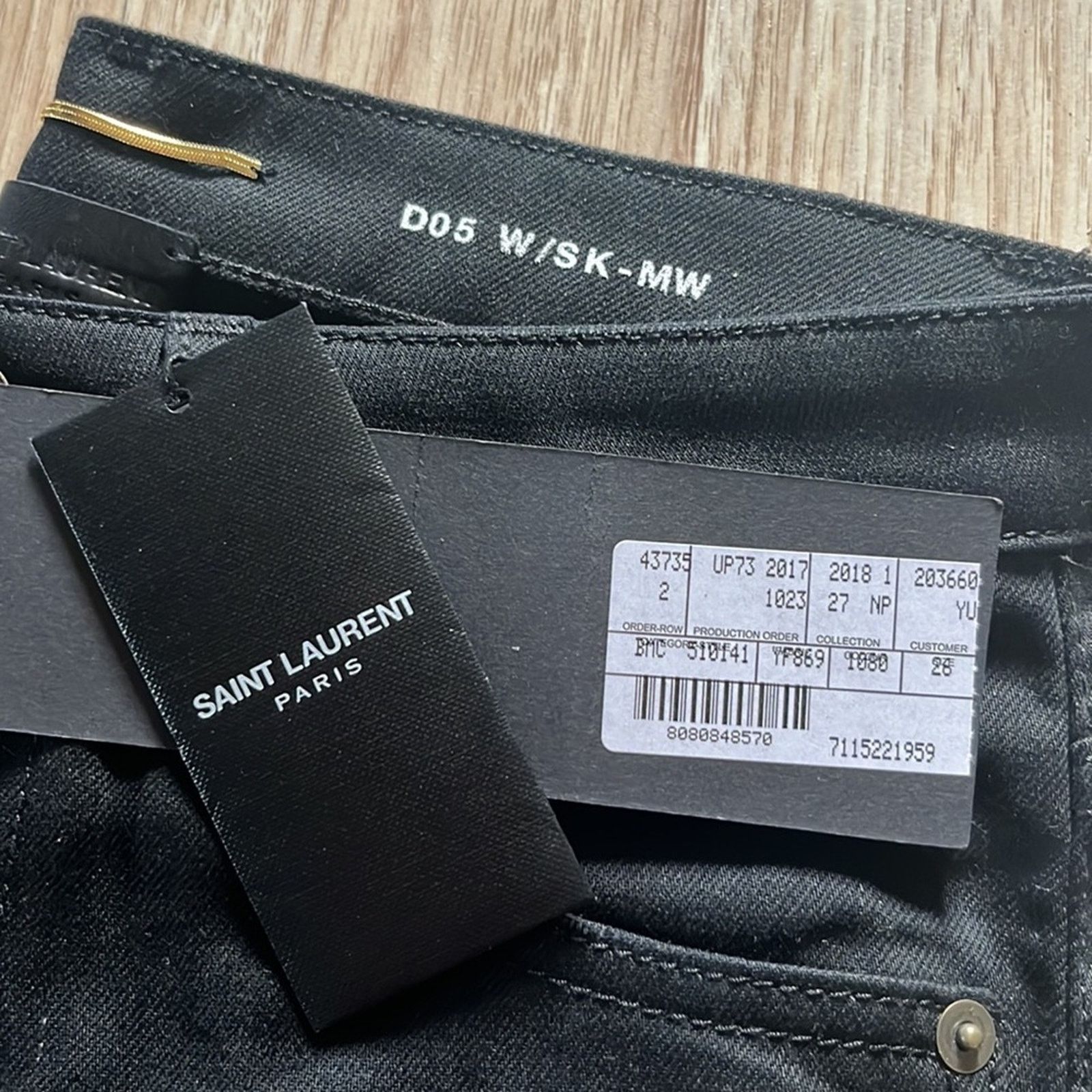 Yves Saint Laurent YSL women black jeans Size 26" / US 2 / IT 38 - 2 Thumbnail