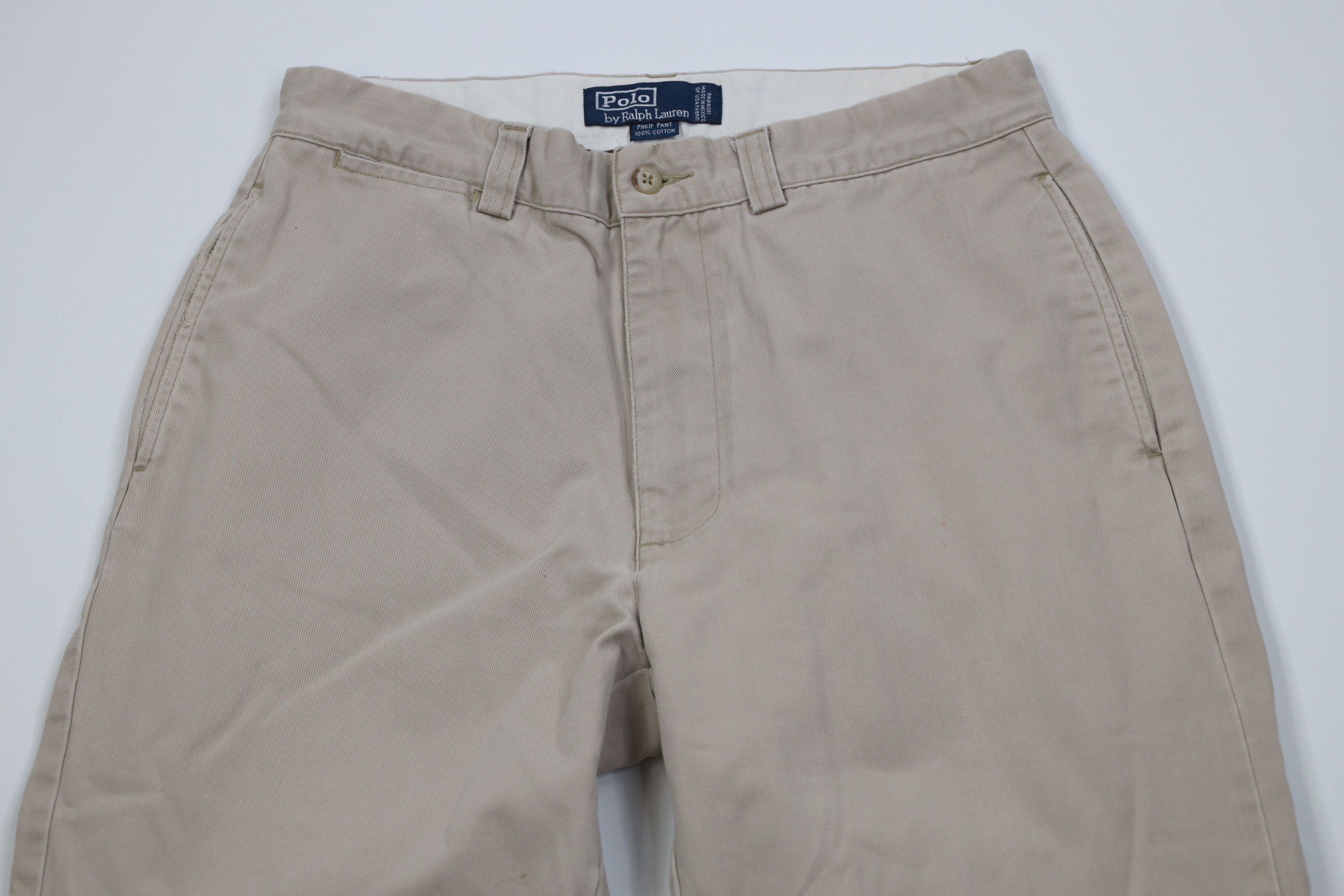 Ralph Lauren Vintage 90s Ralph Lauren Philip Cotton Chino Pants Beige Size US 30 / EU 46 - 2 Thumbnail