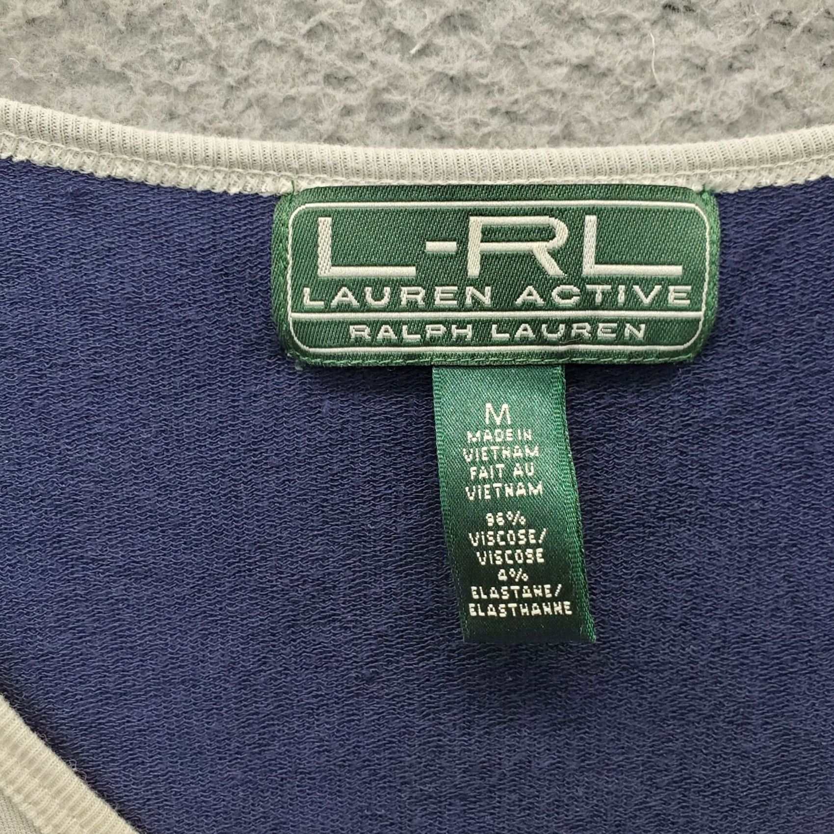 Ralph Lauren Lauren Ralph Lauren T Shirt Womens Medium Two Tone V Neck Pullover Size M / US 6-8 / IT 42-44 - 5 Thumbnail