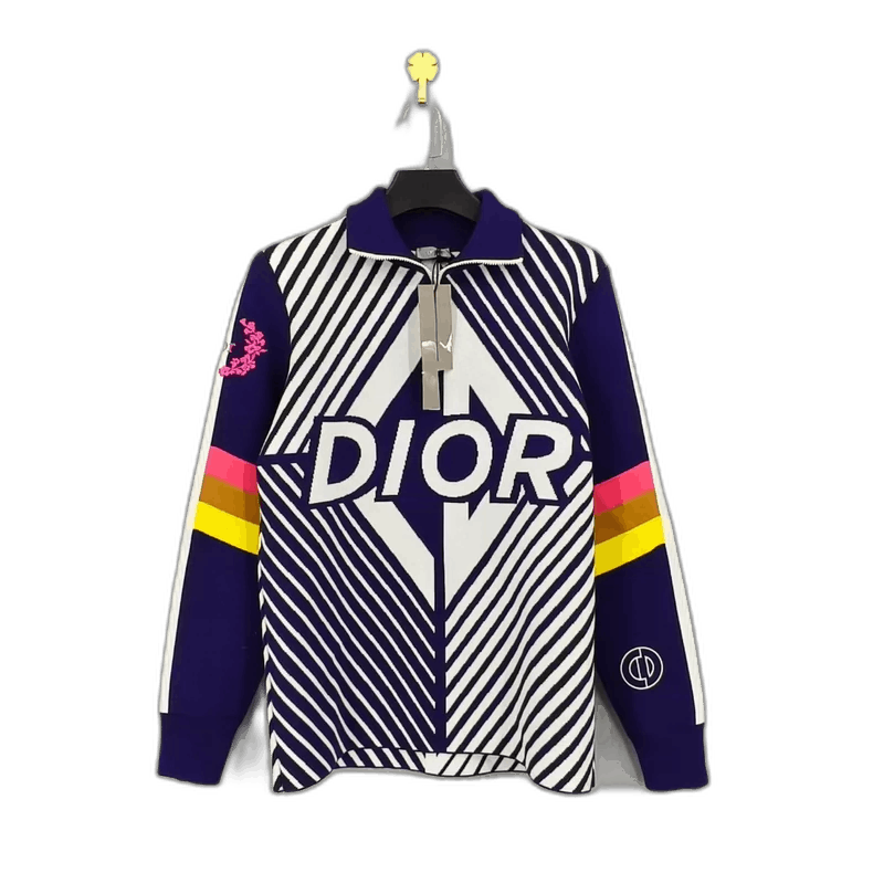 Dior DIOR men's high neck zip knit top Size US M / EU 48-50 / 2 - 1 Thumbnail