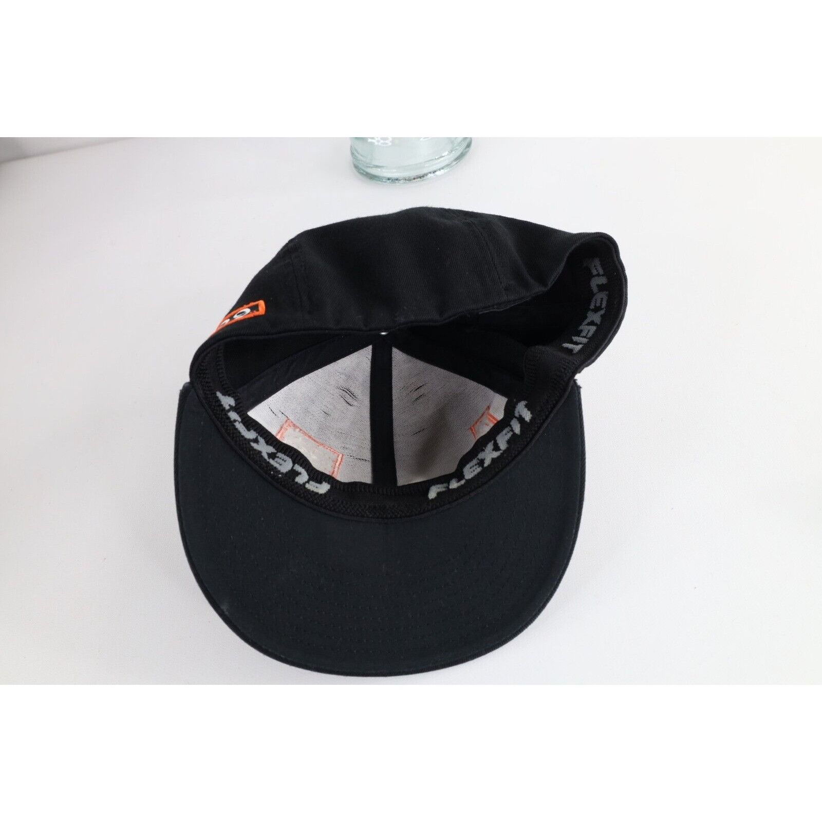 Metal Mulisha × Vintage Vintage 90s Metal Mulisha Spell Out Skull Stretch Fitted Hat Size ONE SIZE - 8 Thumbnail