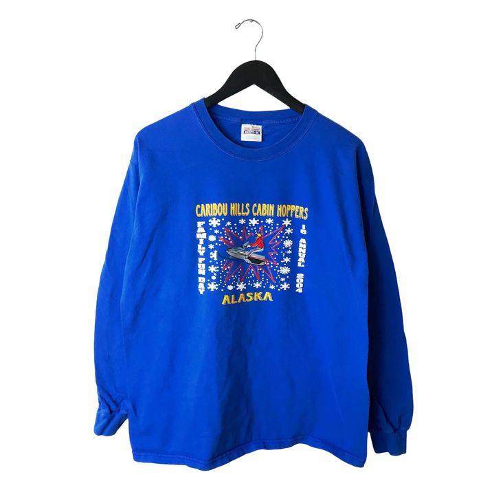 Vintage Y2K Vintage Alaska Caribou Hills Cabin Hoppers Crewneck Grailed