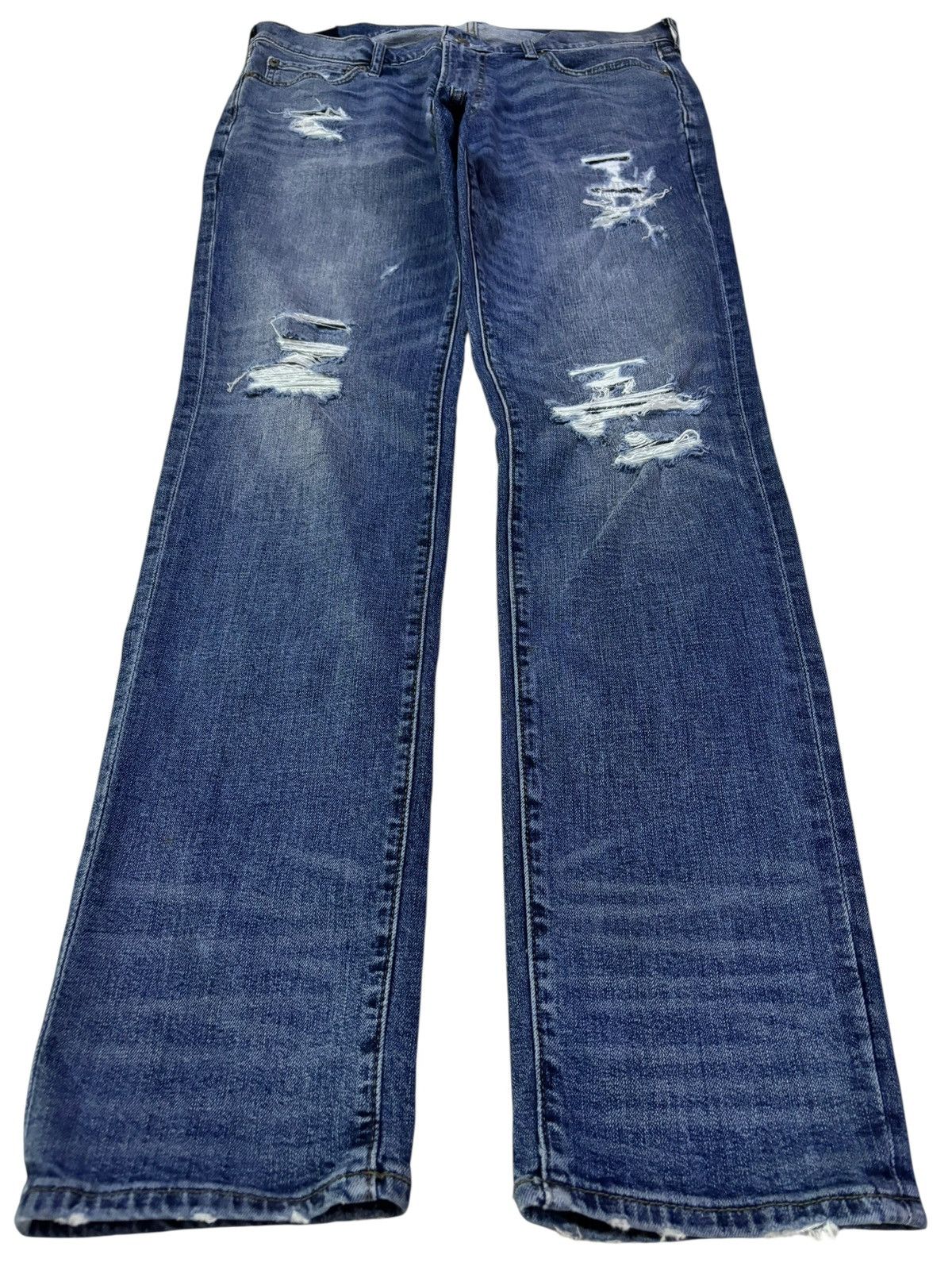 Abercrombie & Fitch Vtg Abercrombie & Fitch Distressed Patchwork Jeans Size US 34 / EU 50 - 1 Thumbnail