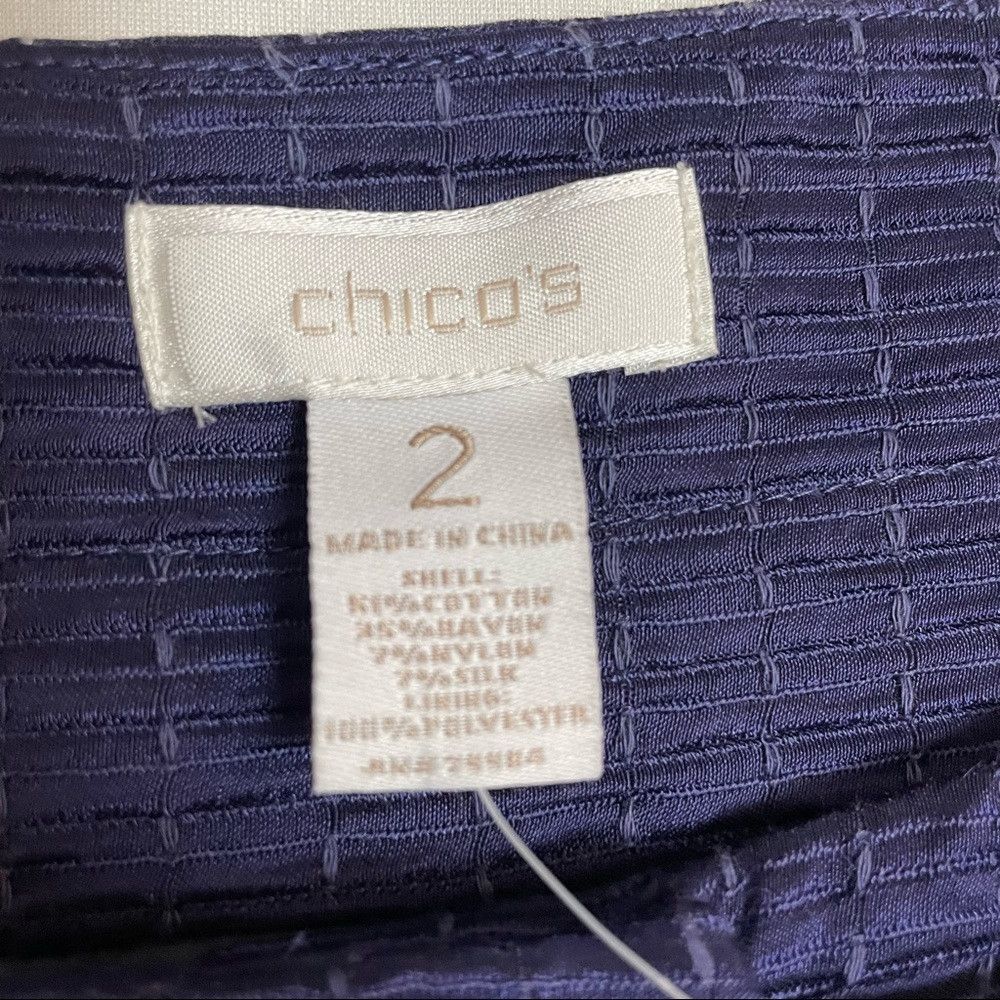 Chicos NWT New Chico's TRAVELERS COLLECTION Texture Button Mandy J Size L / US 10 / IT 46 - 8 Thumbnail
