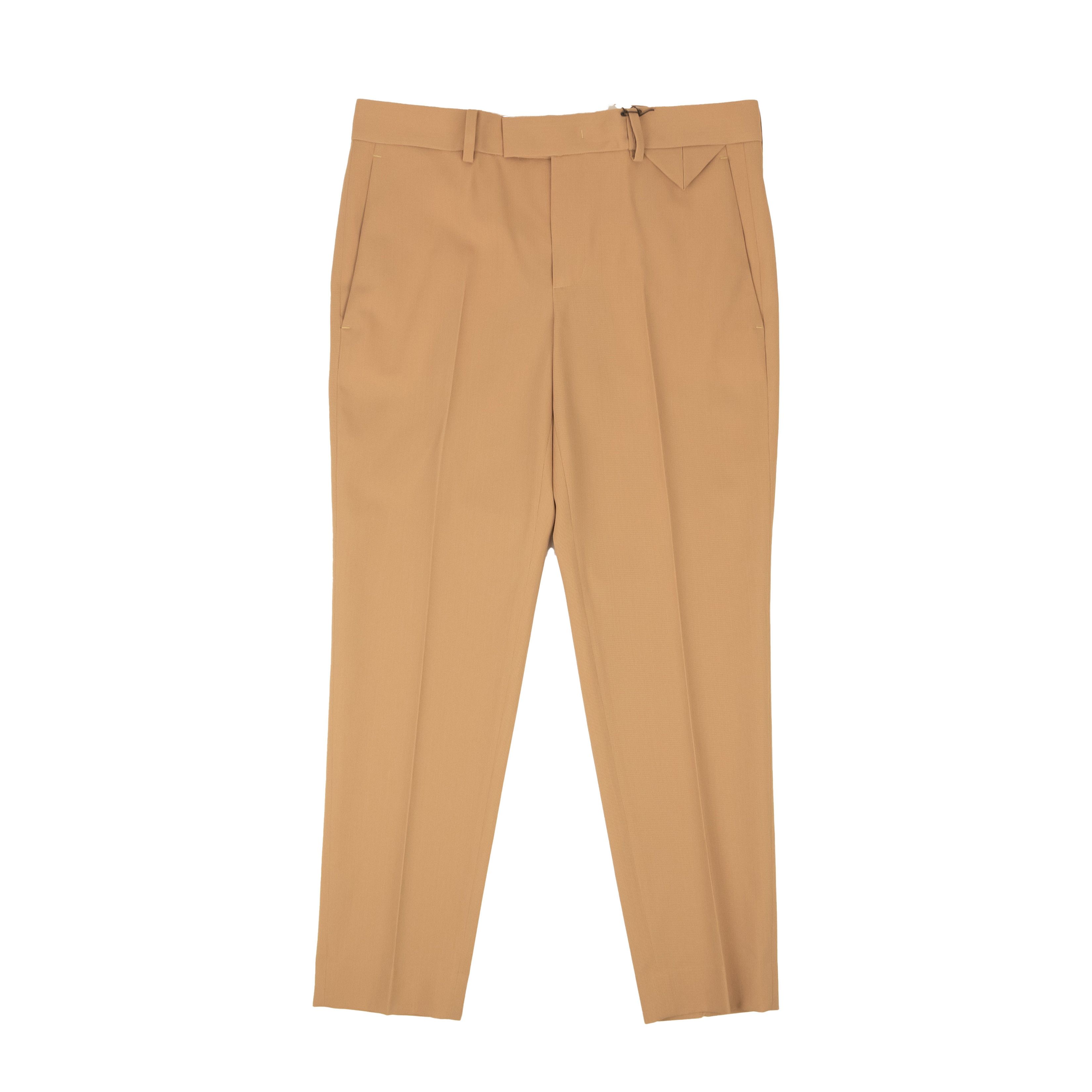 image of Bottega Veneta Camel Brown Wool Straight Dress Pants Size 2/38, Women's