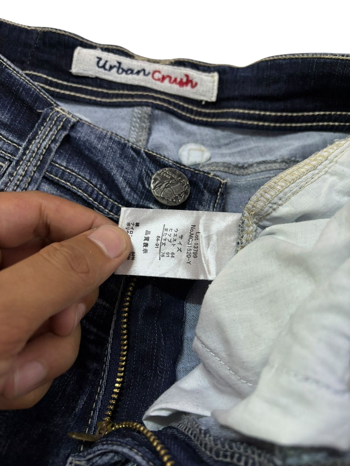 Japanese Brand Vtg Urban Crush Japan Slim Fit Bondage Jeans Size US 28 / EU 44 - 5 Thumbnail