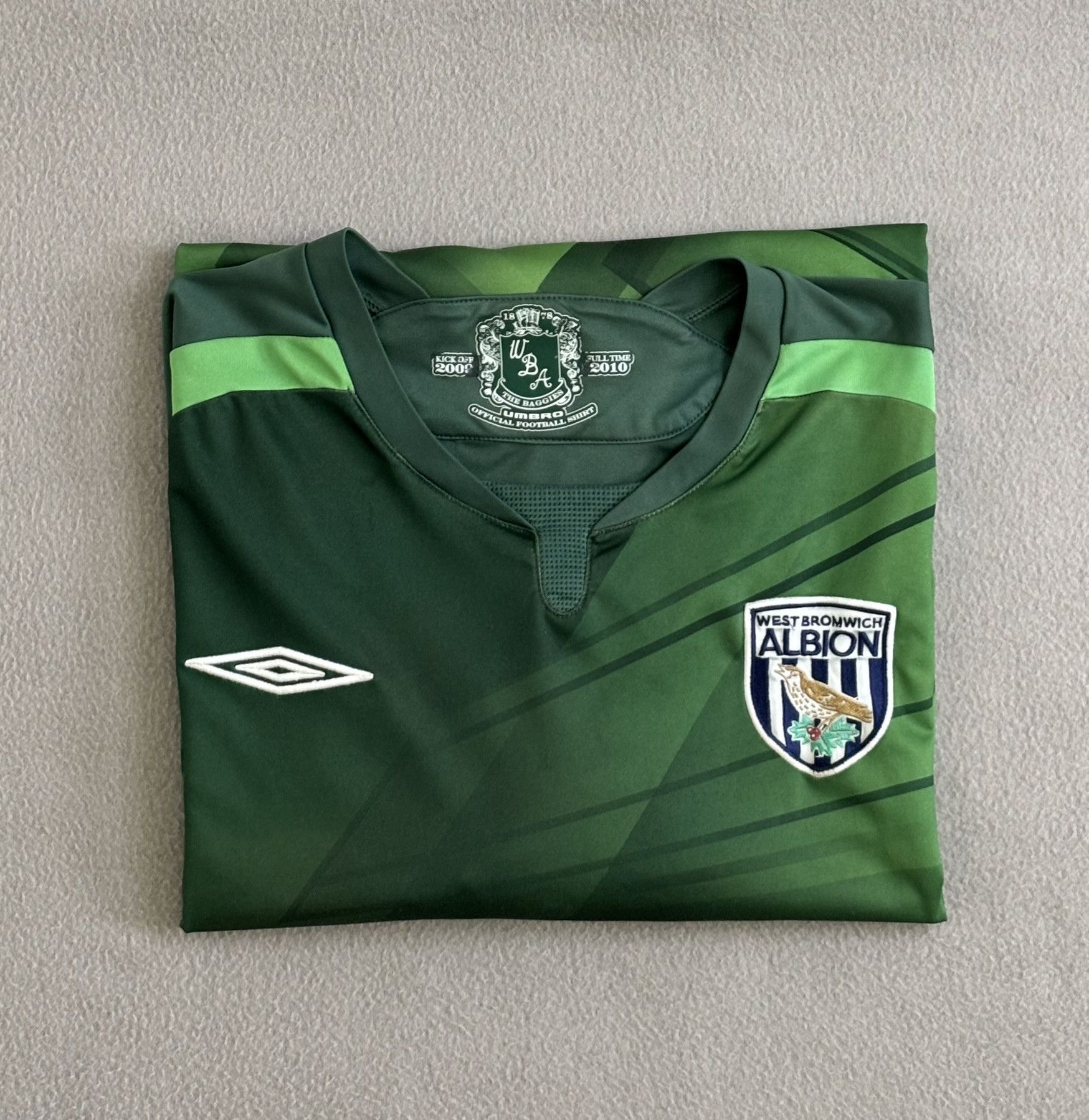 Umbro West Bromwich Albion 2009/2010 Umbro Goalkeeper Jersey Size US XXL / EU 58 / 5 - 21 Thumbnail