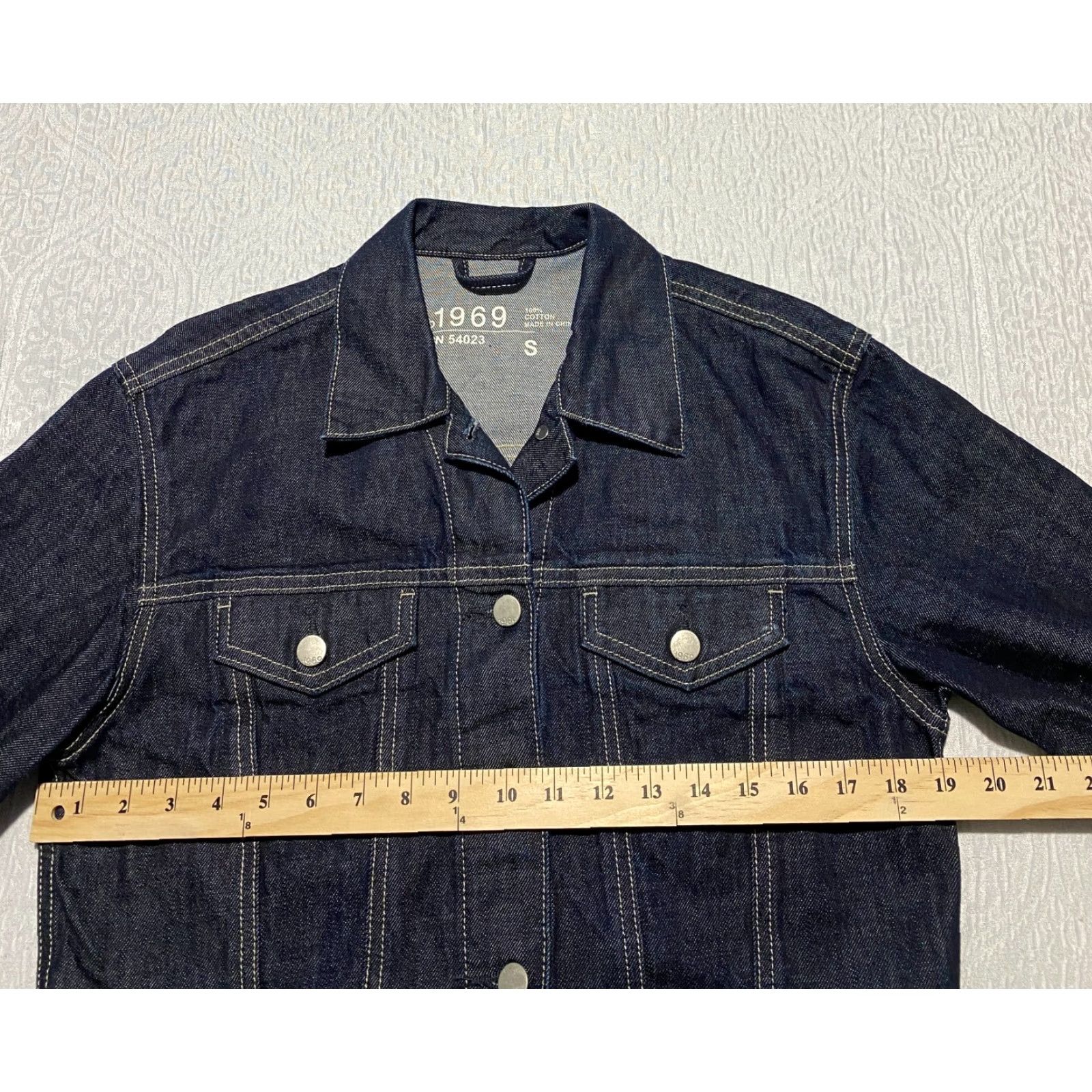 Gap Gap Denim Jacket Women's Size S 100% Cotton Blue Jean 3/4 Sleeve 1969 Size 28" / US 6 / IT 42 - 6 Thumbnail